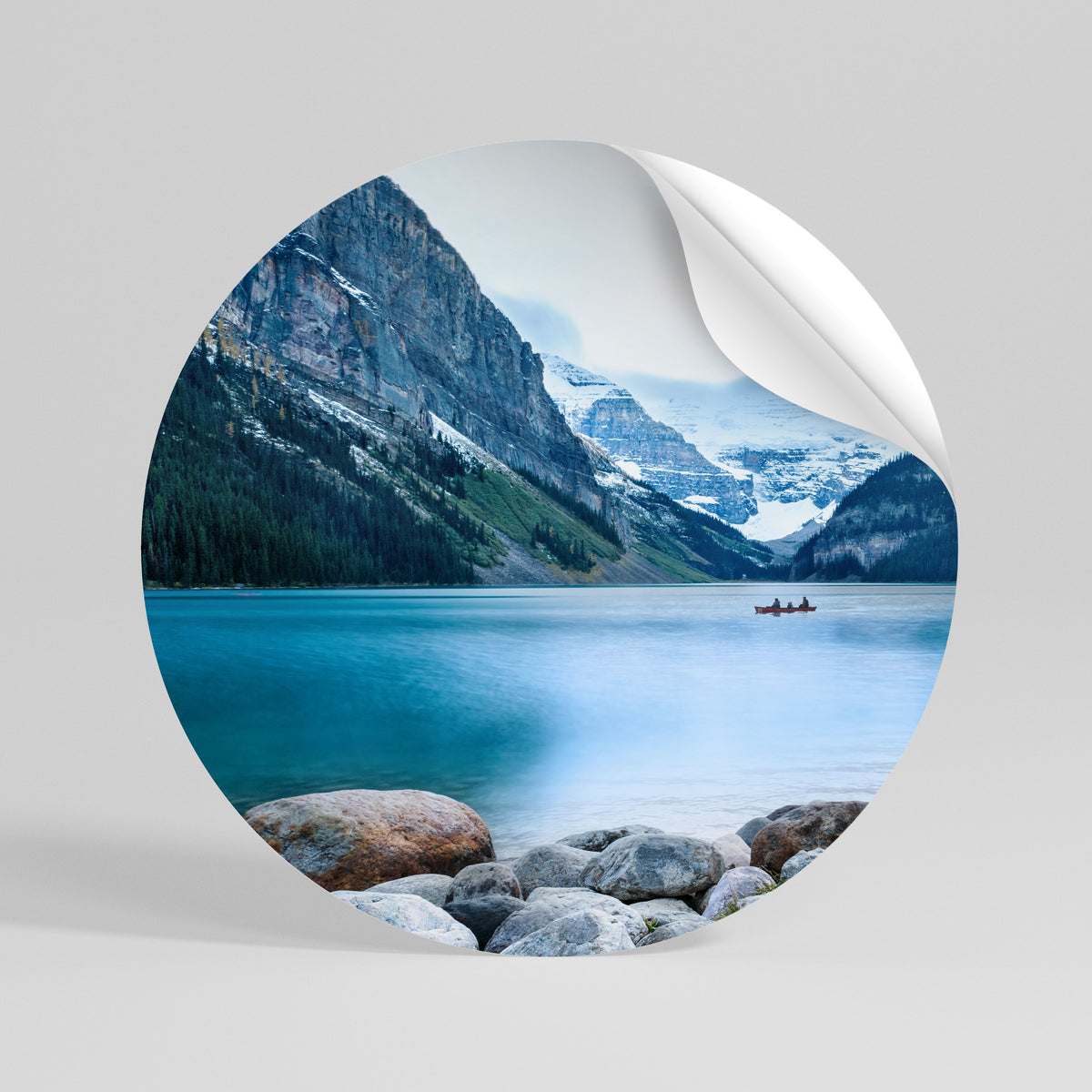 REFLECTIVE WATERS Peel and Stick Round Sticker