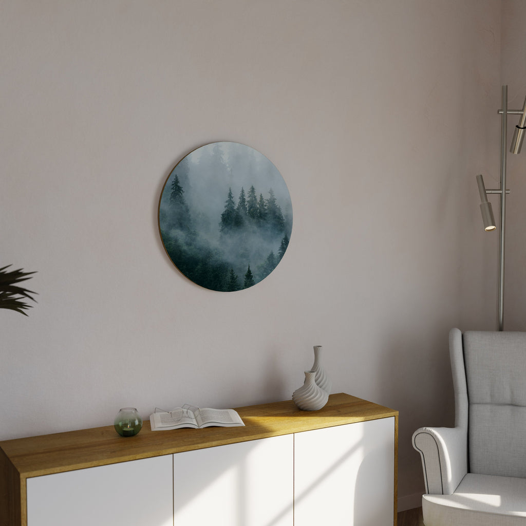 VEIL OF MIST Runde Wanddekoration Ø 69 cm