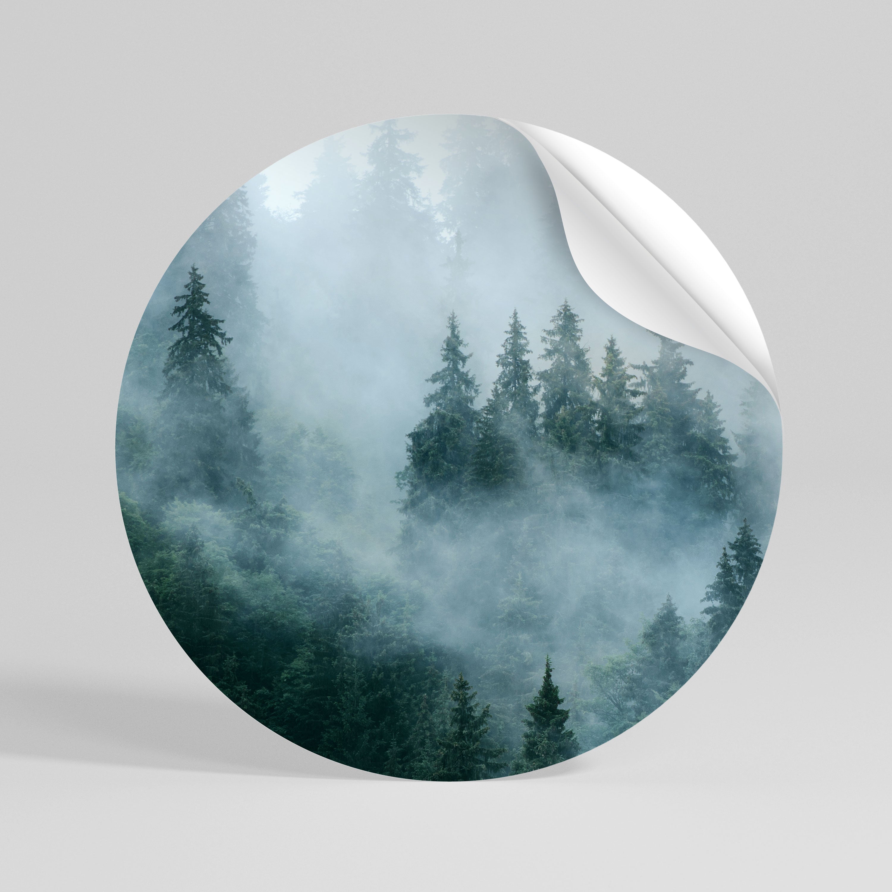 VEIL OF MIST Runder Wandsticker zum Abziehen und Aufkleben