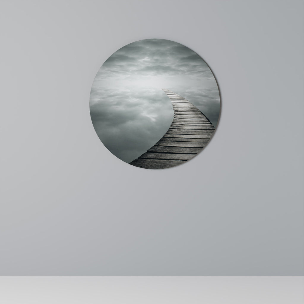 WHISPERING PATHWAYS Runde Wanddekoration Ø 69 cm