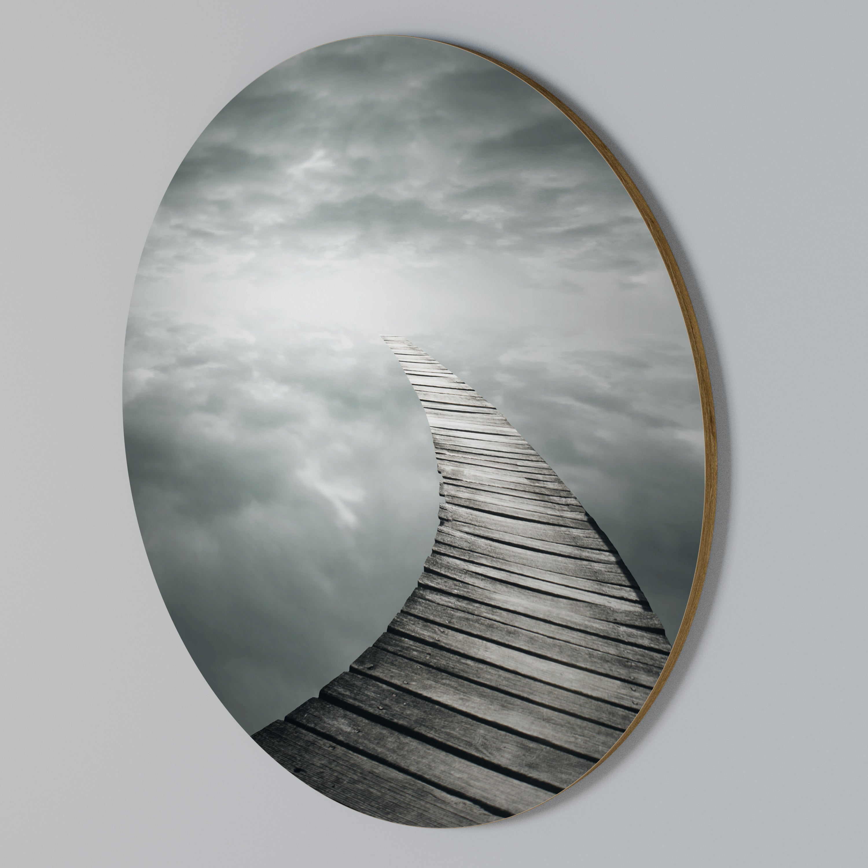 WHISPERING PATHWAYS Round Wall Art