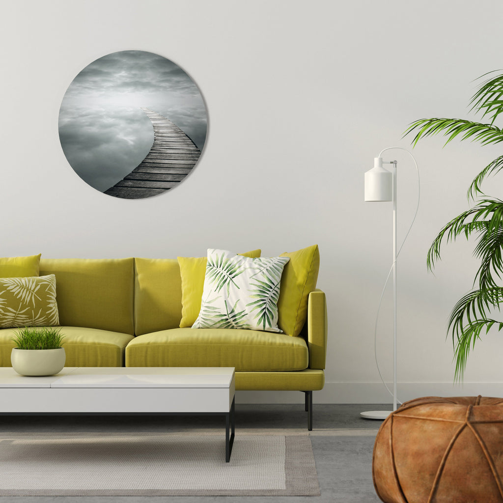 WHISPERING PATHWAYS Runde Wanddekoration Ø 69 cm