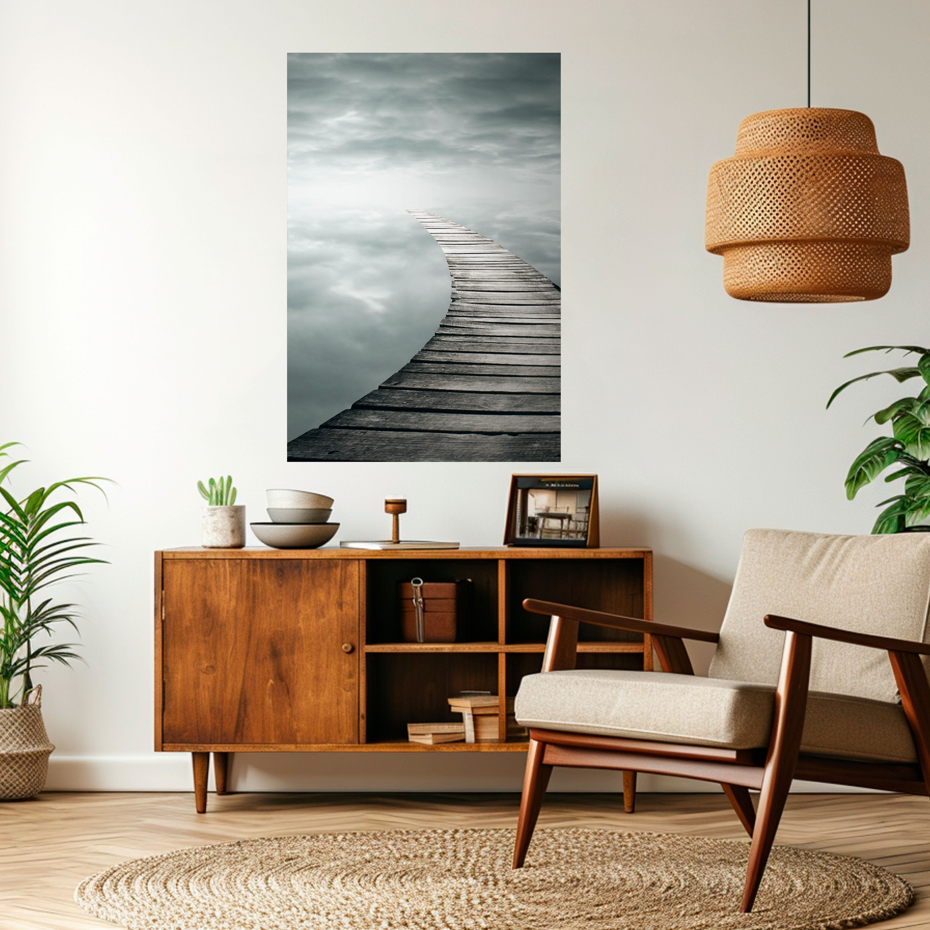 WHISPERING PATHWAYS Vertikales Poster zum Abziehen und Aufkleben