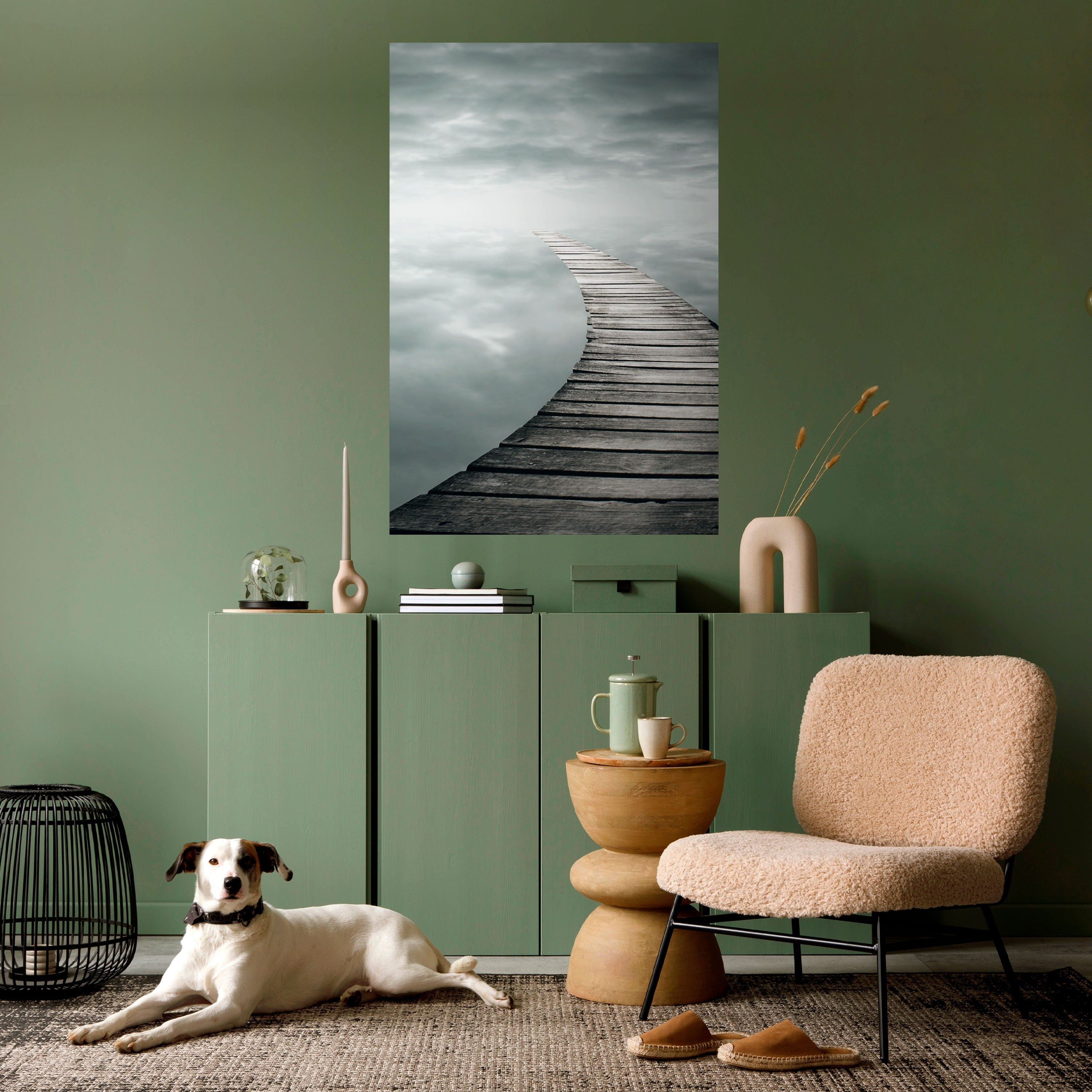WHISPERING PATHWAYS Vertikales Poster zum Abziehen und Aufkleben