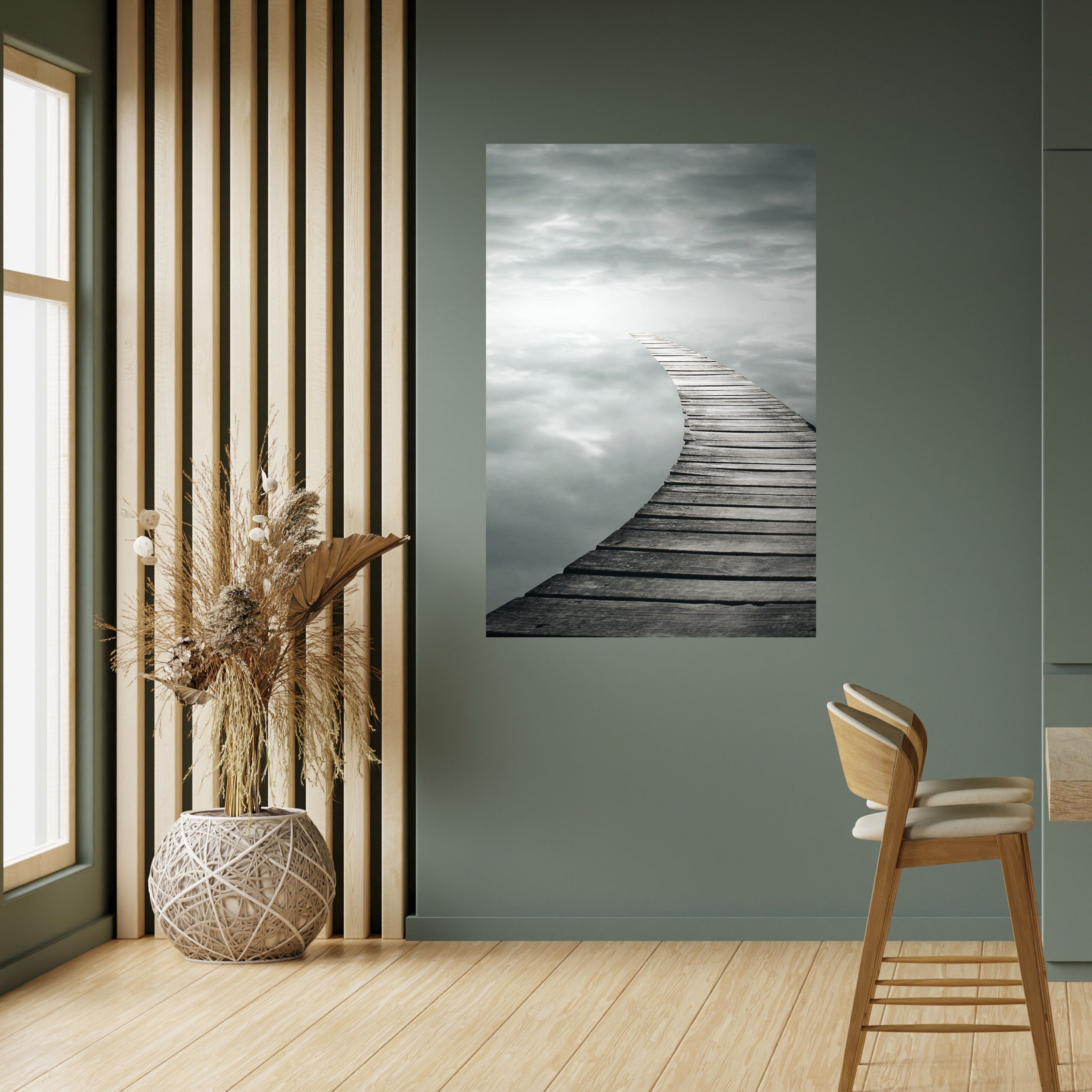 WHISPERING PATHWAYS Vertikales Poster zum Abziehen und Aufkleben