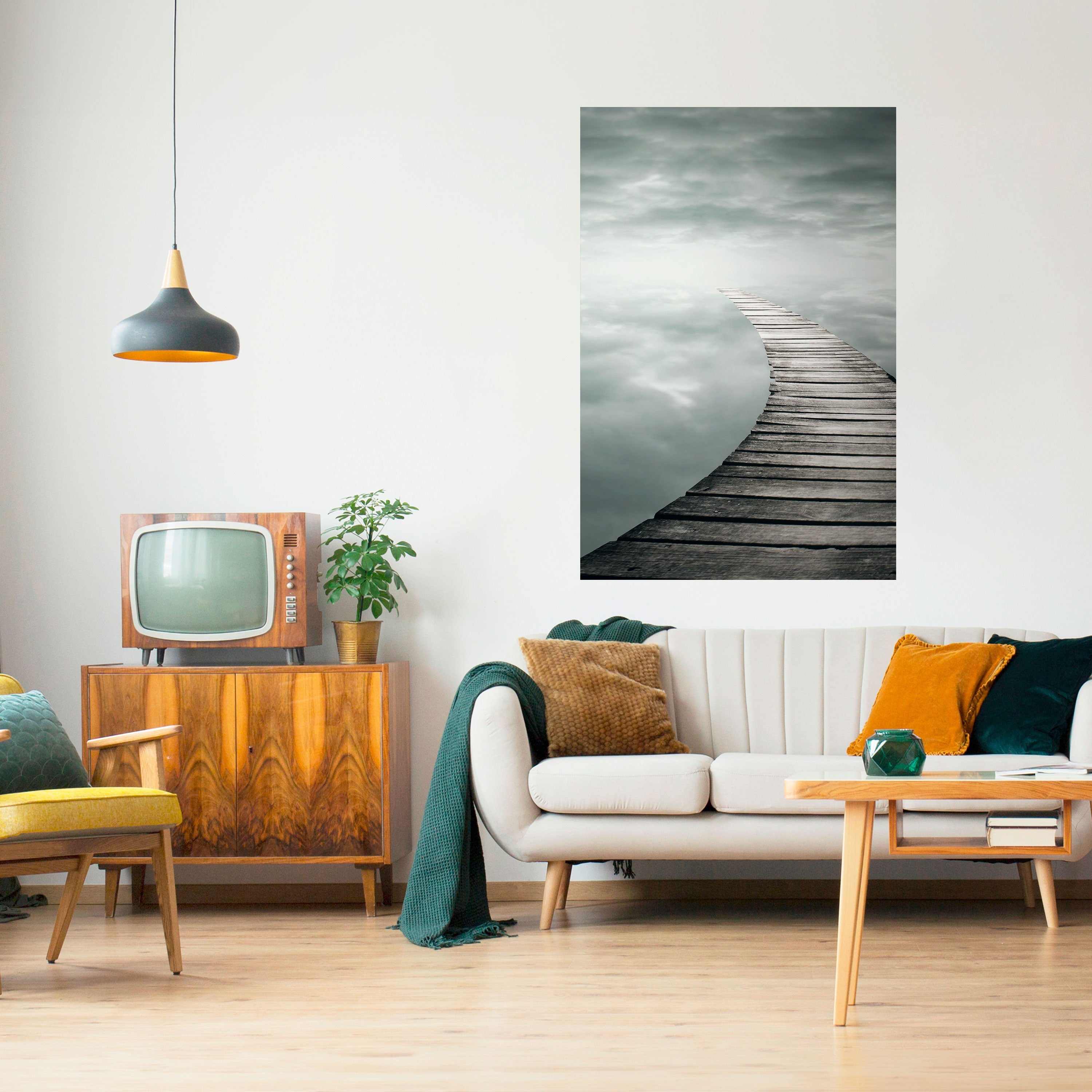 WHISPERING PATHWAYS Vertikales Poster zum Abziehen und Aufkleben