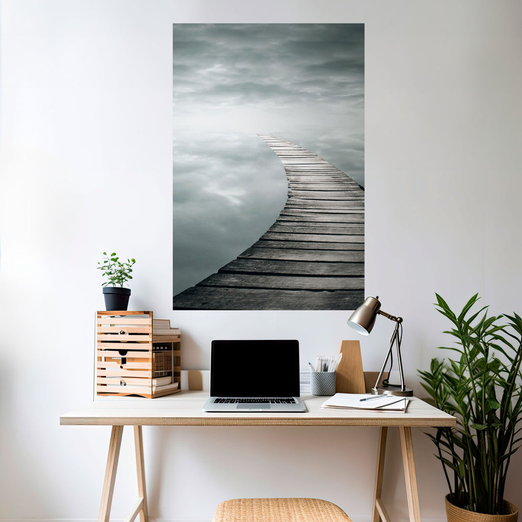 WHISPERING PATHWAYS Vertikales Poster zum Abziehen und Aufkleben