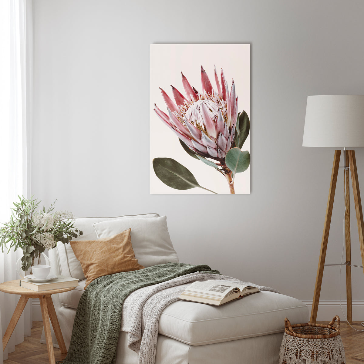 PROTEA FLOWER Vertical Canvas Print