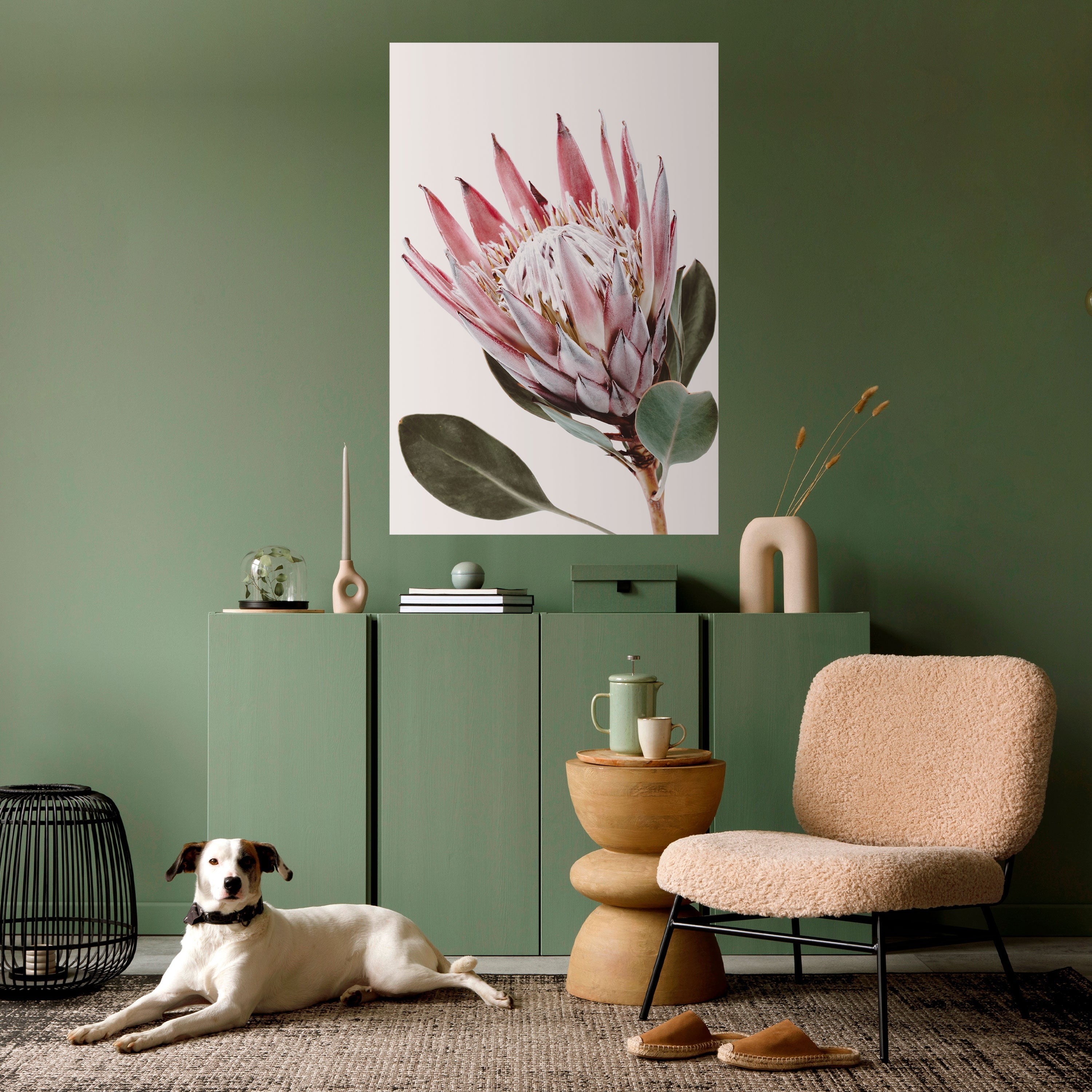 PROTEA FLOWER Vertikales Poster zum Abziehen und Aufkleben
