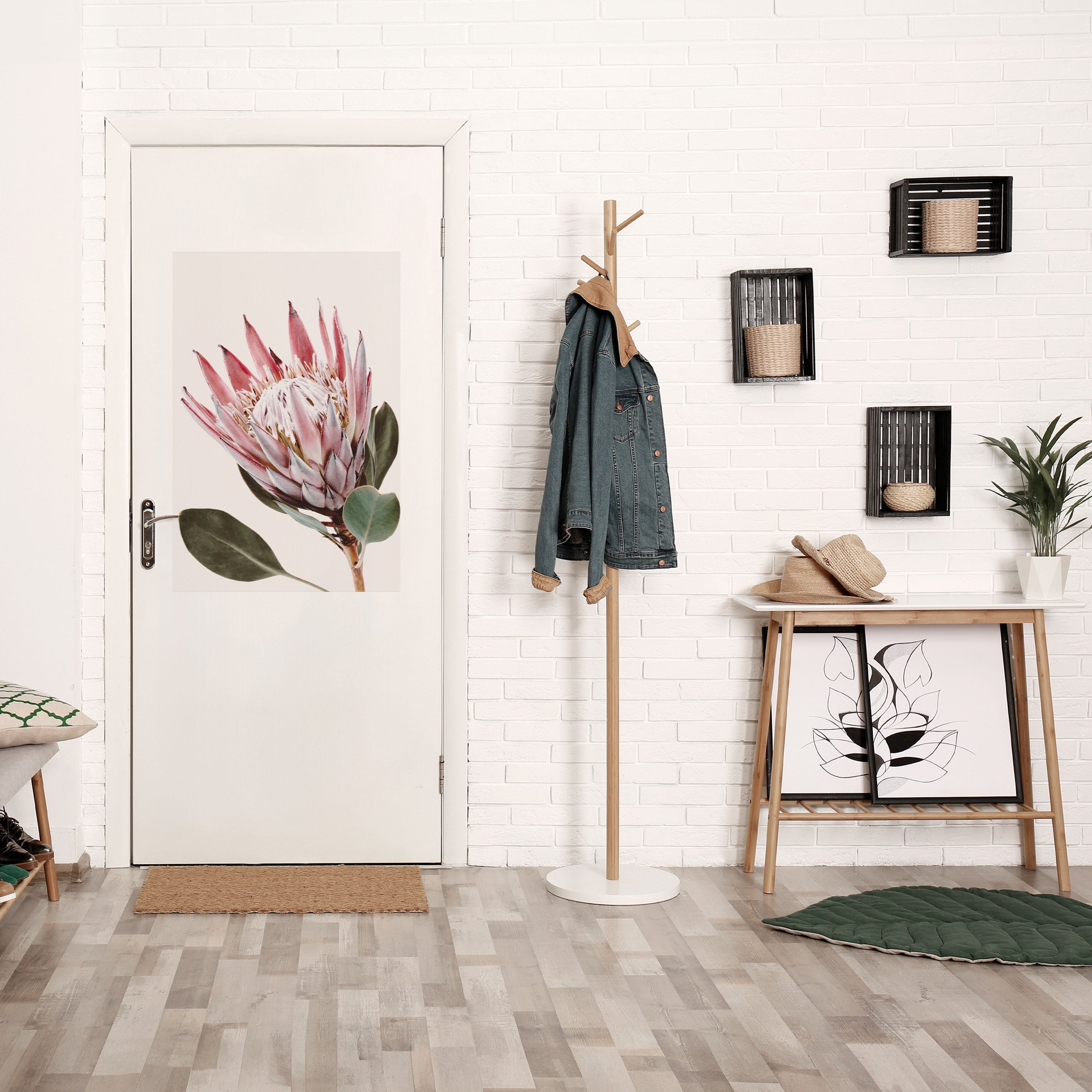 PROTEA FLOWER Vertikales Poster zum Abziehen und Aufkleben
