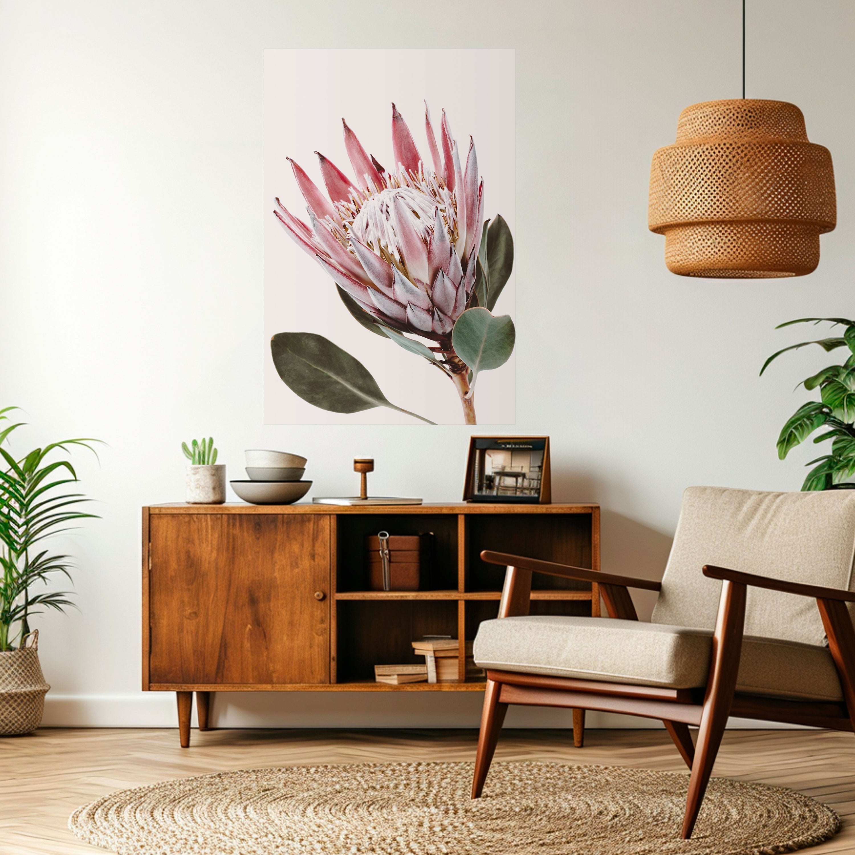PROTEA FLOWER Vertikales Poster zum Abziehen und Aufkleben