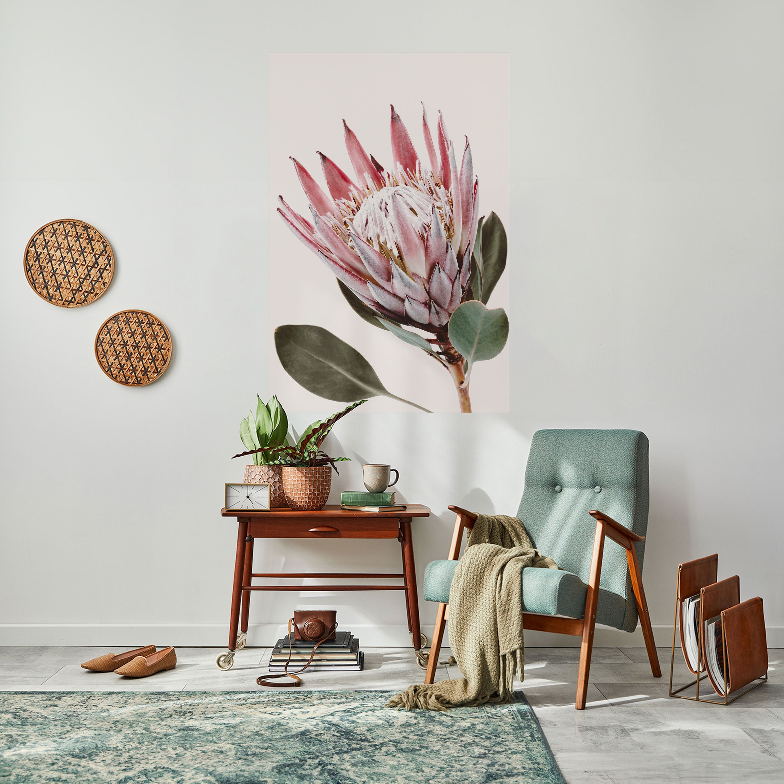 PROTEA FLOWER Vertikales Poster zum Abziehen und Aufkleben