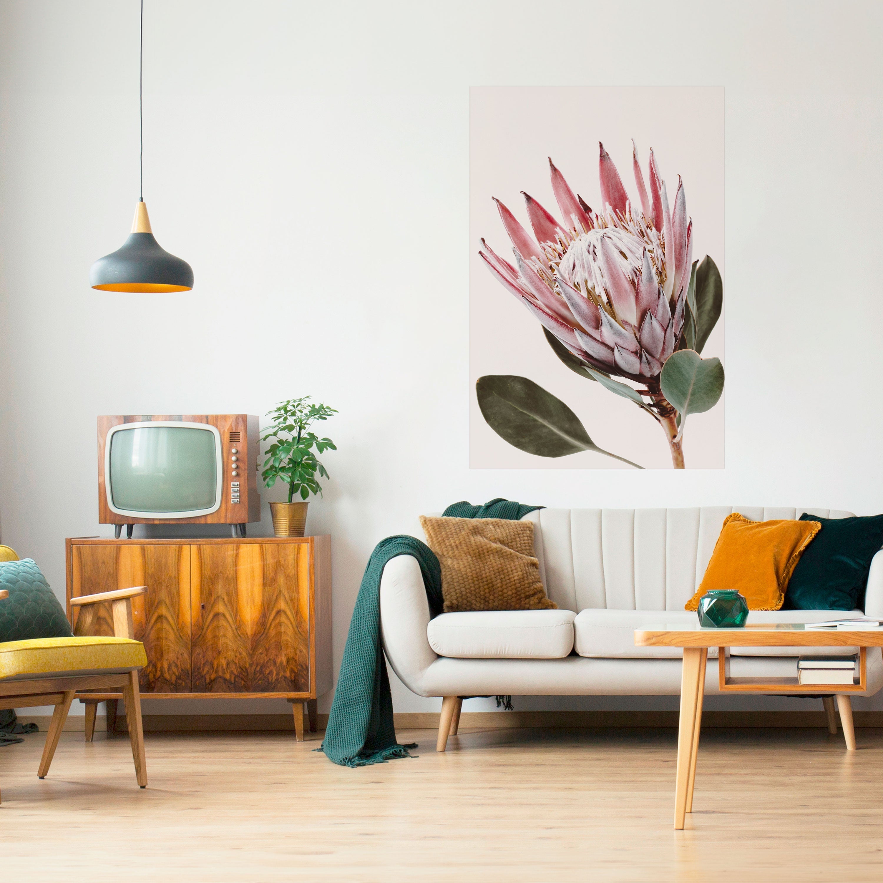 PROTEA FLOWER Vertikales Poster zum Abziehen und Aufkleben
