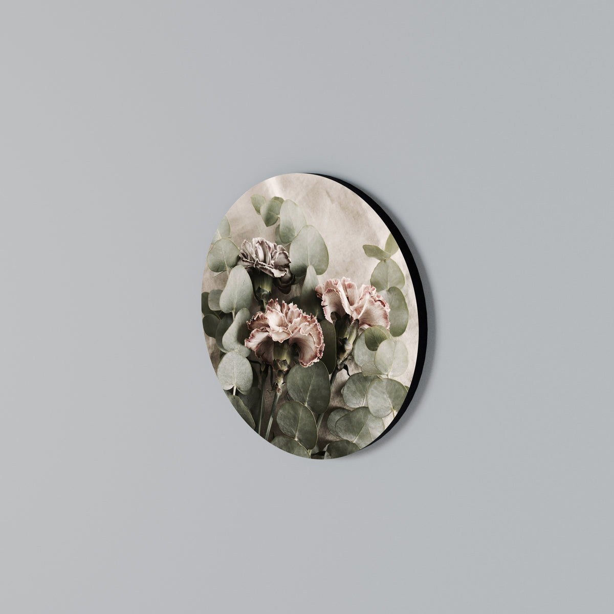 LINEN CLOVES Rundes Wandbild