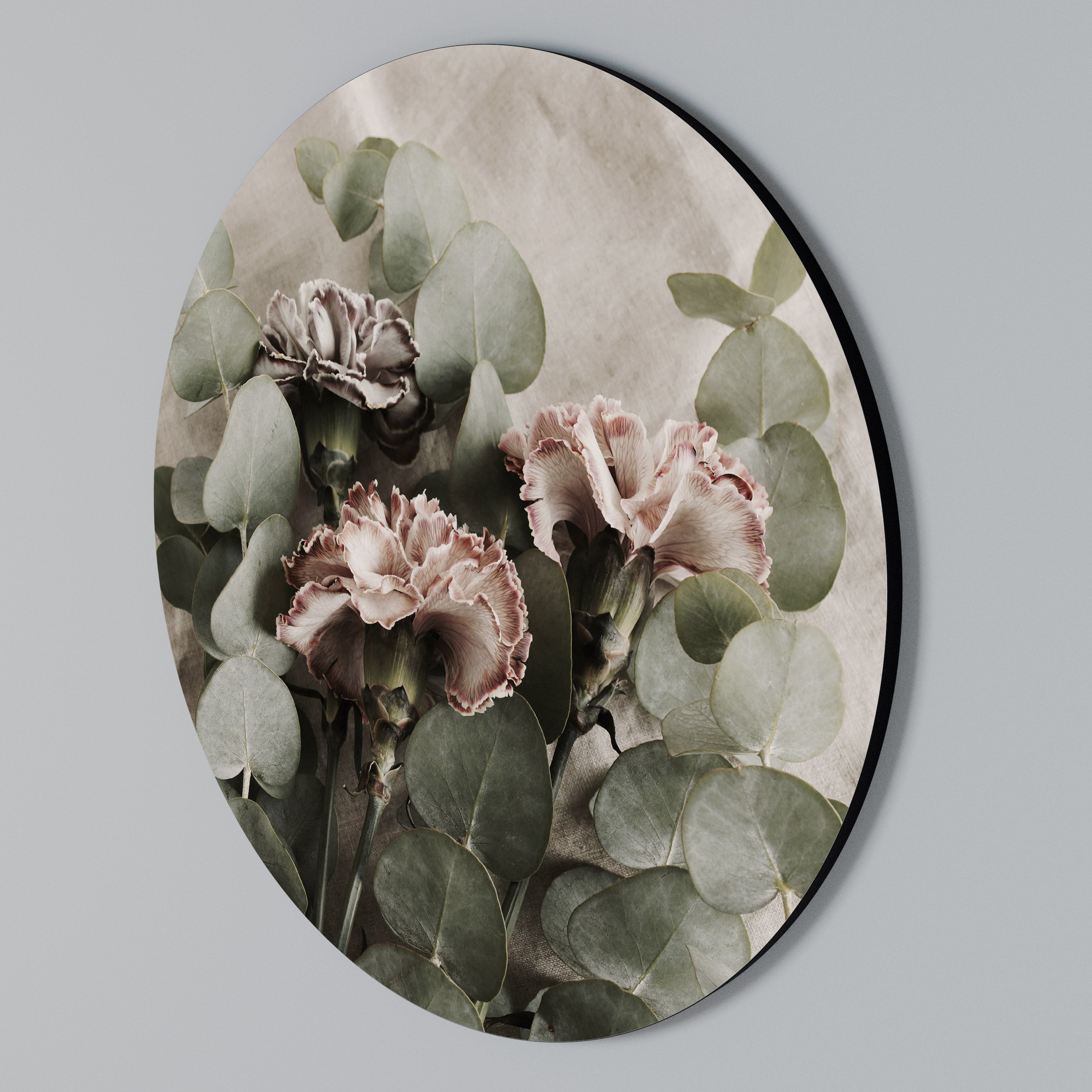 LINEN CLOVES Round Wall Art