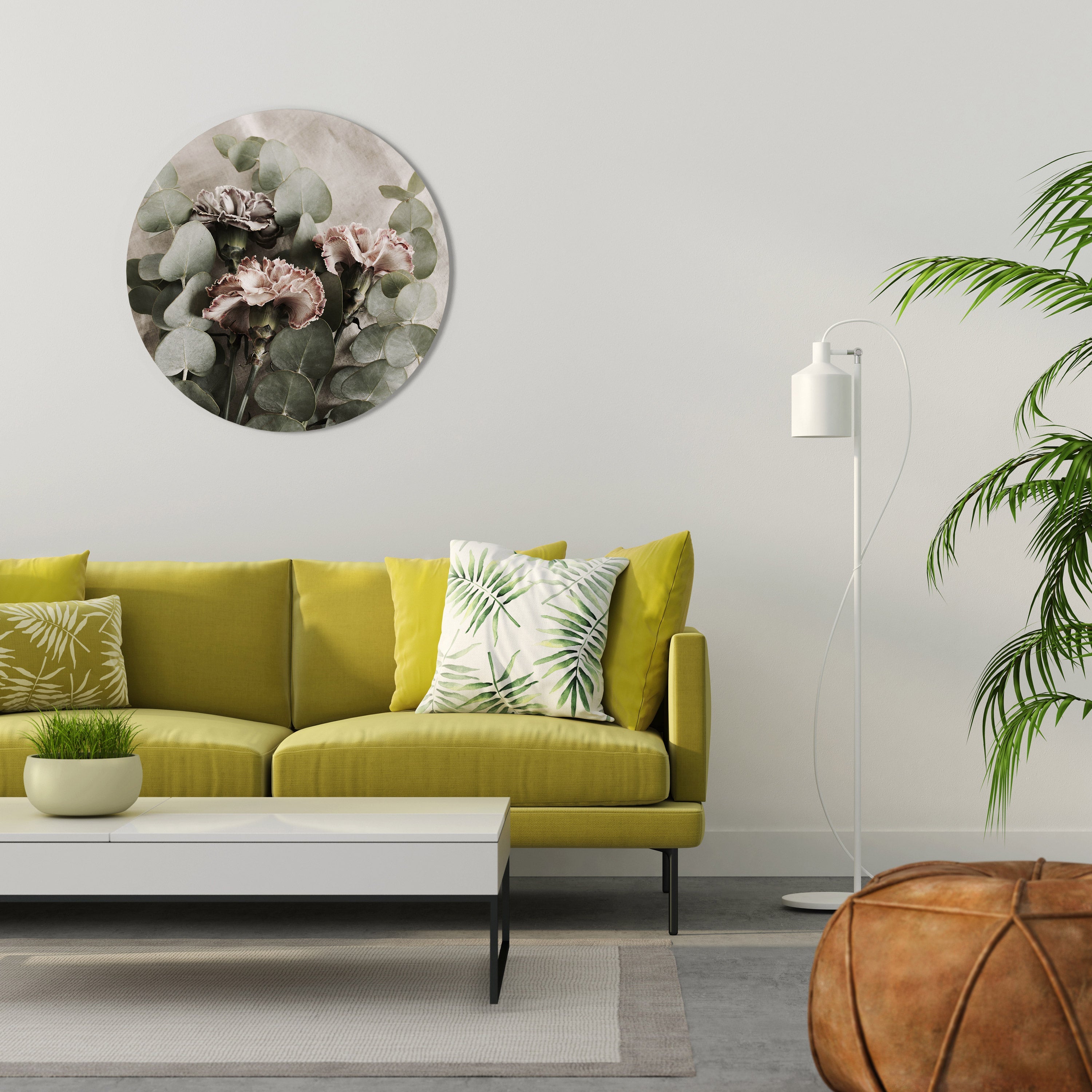 LINEN CLOVES Runde Wanddekoration Ø 69 cm