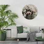 LINEN CLOVES Round Wall Art