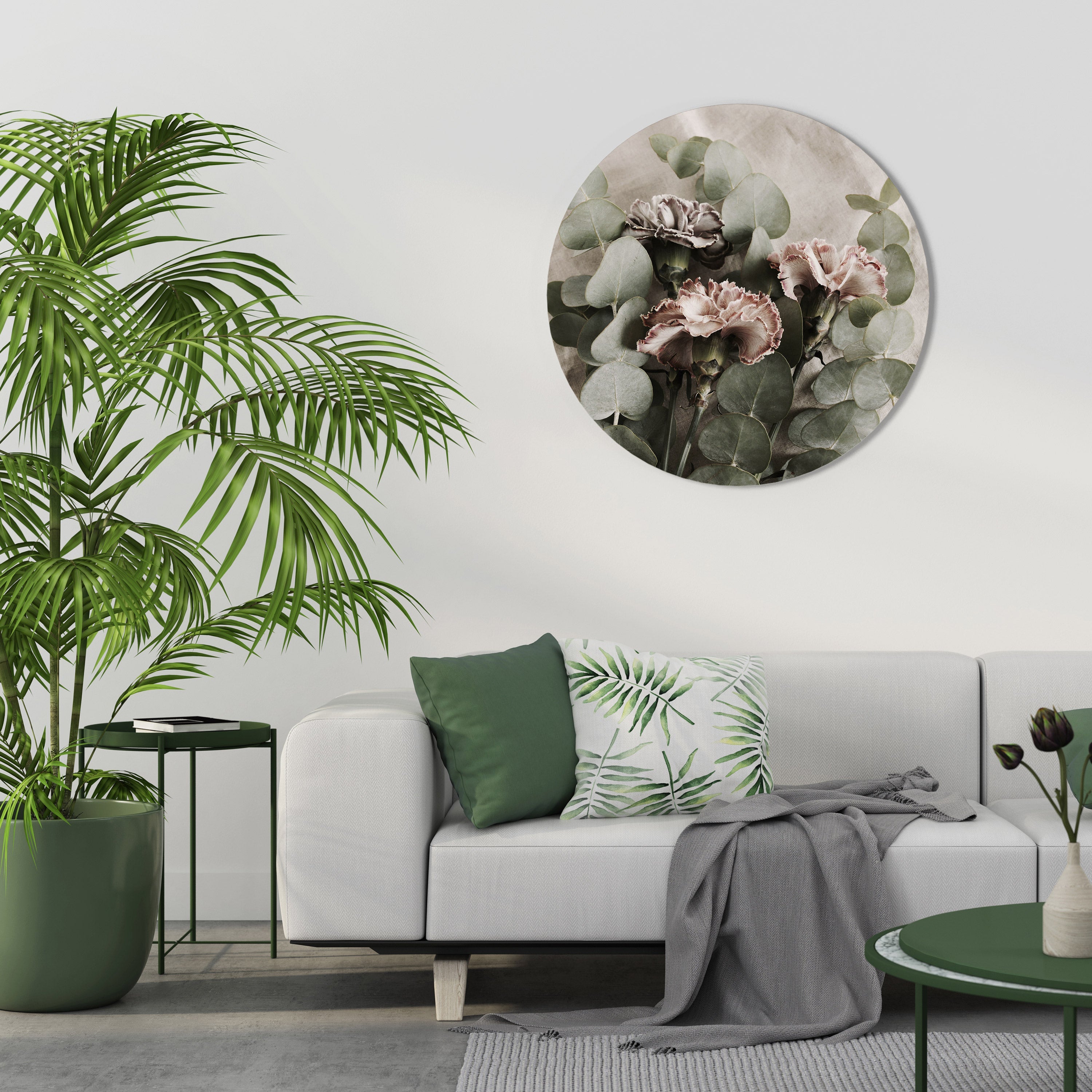 LINEN CLOVES Runde Wanddekoration Ø 69 cm