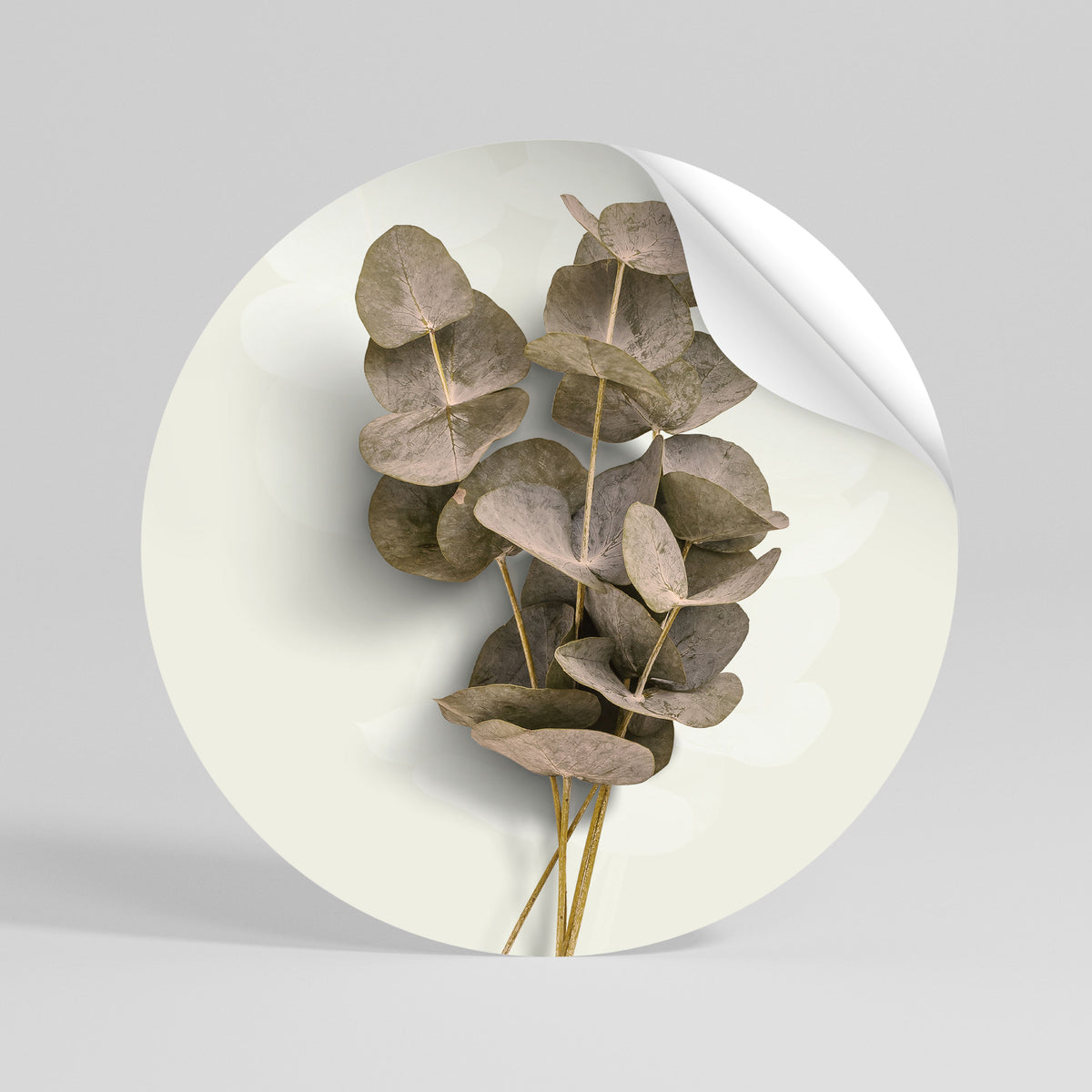 TIMELESS GREENERY Runder Wandsticker zum Abziehen und Aufkleben