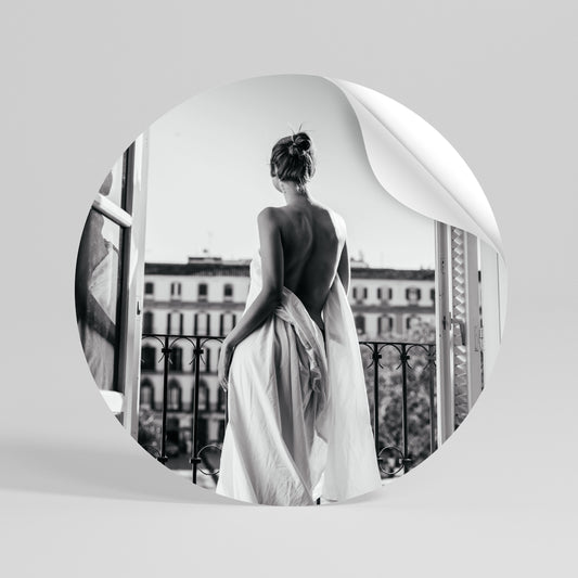 DRESS OF DREAMS Runder Wandsticker zum Abziehen und Aufkleben