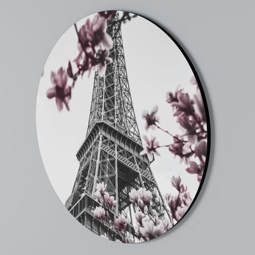 EIFFEL IN BLOOM Rundes Wandbild