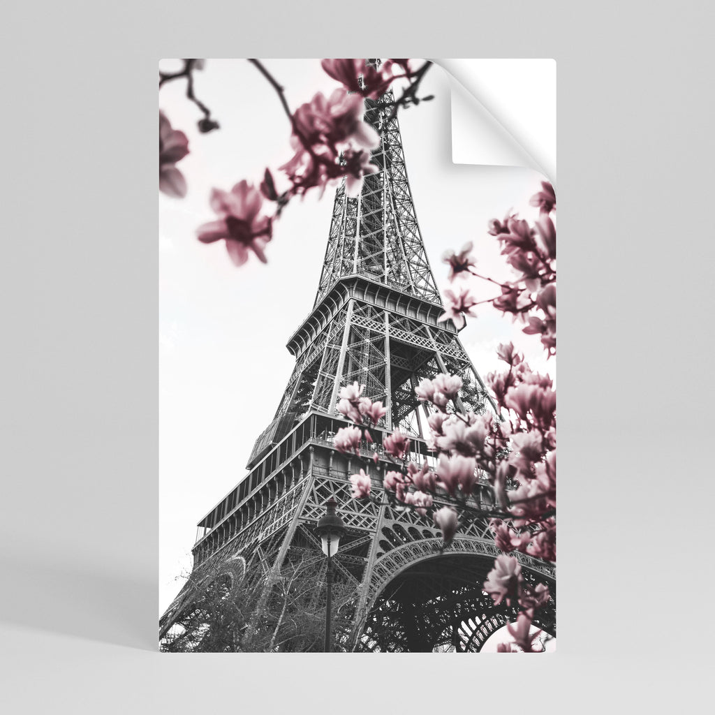EIFFEL IN BLÜTE Vertikales Poster zum Abziehen und Aufkleben