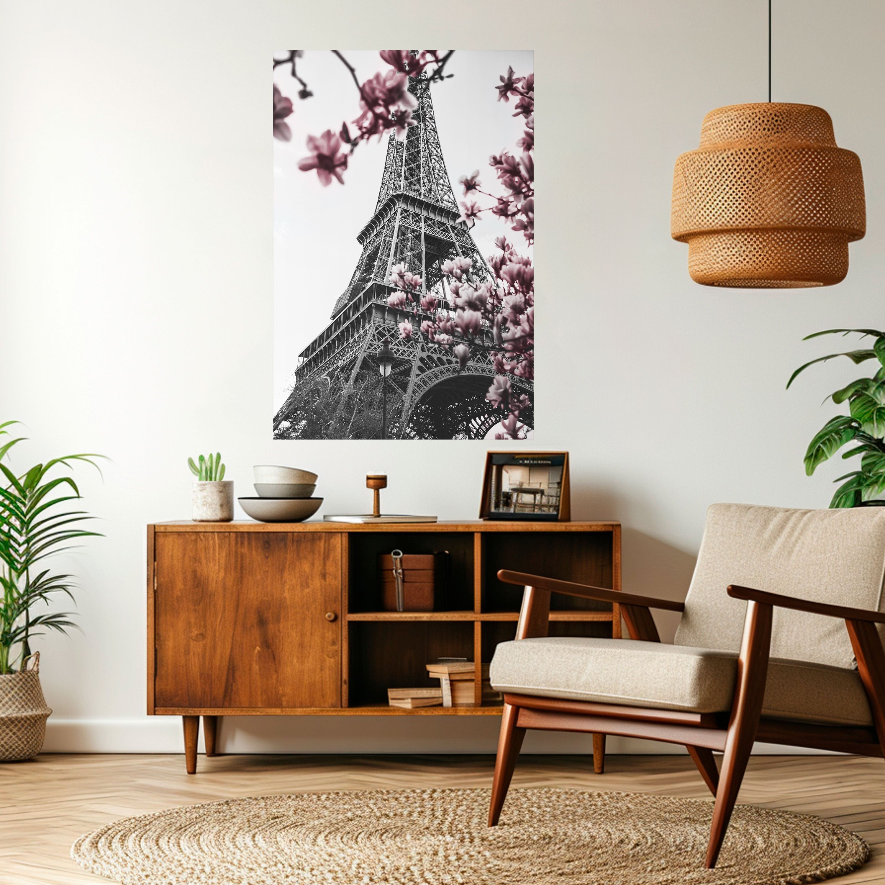 EIFFEL IN BLÜTE Vertikales Poster zum Abziehen und Aufkleben