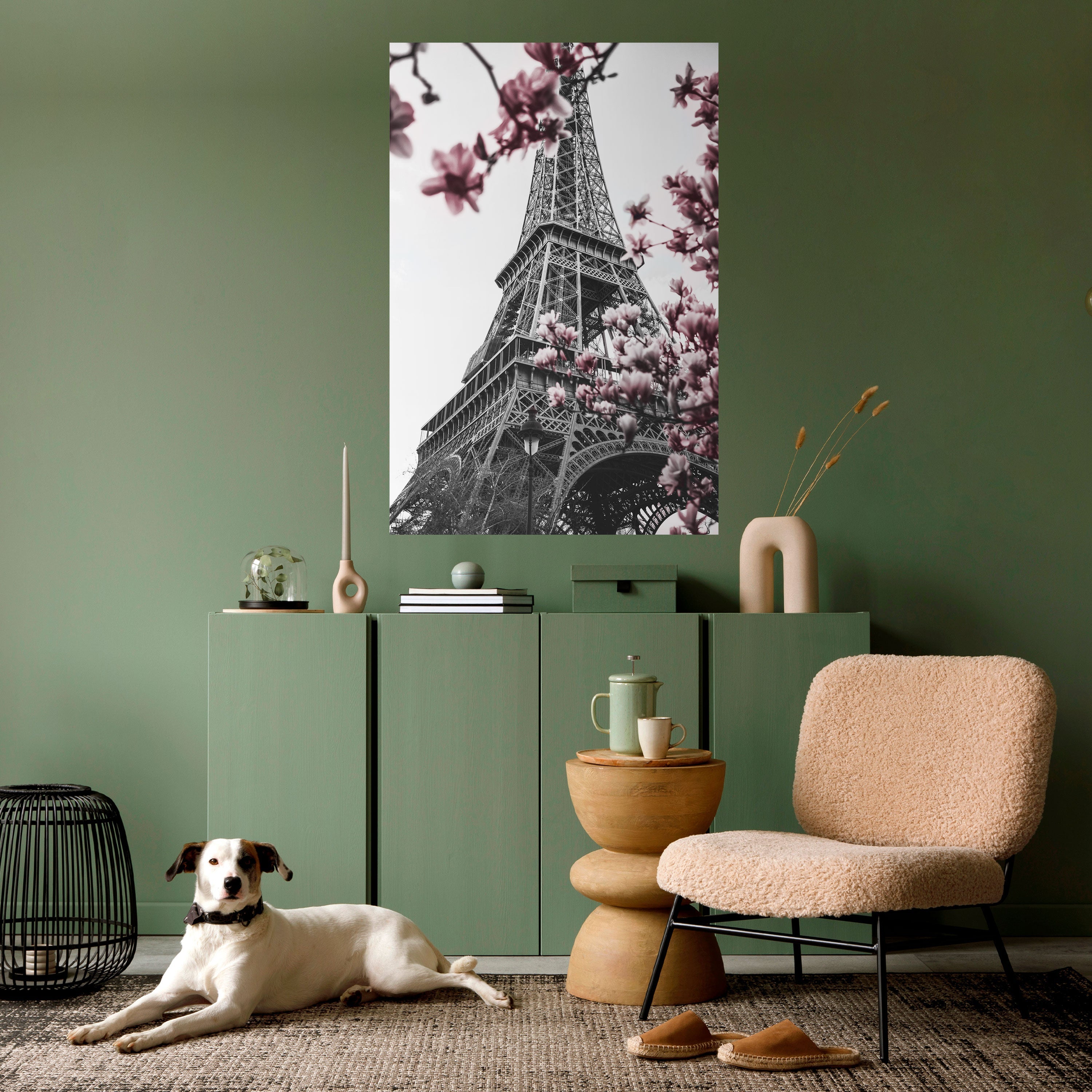 EIFFEL IN BLÜTE Vertikales Poster zum Abziehen und Aufkleben