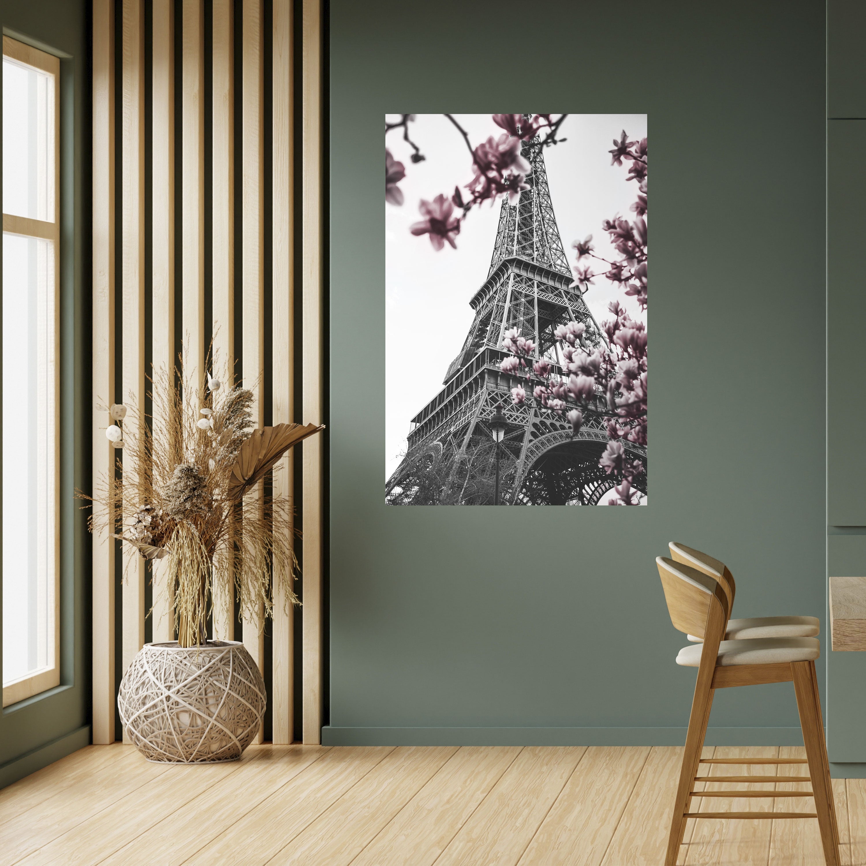 EIFFEL IN BLÜTE Vertikales Poster zum Abziehen und Aufkleben