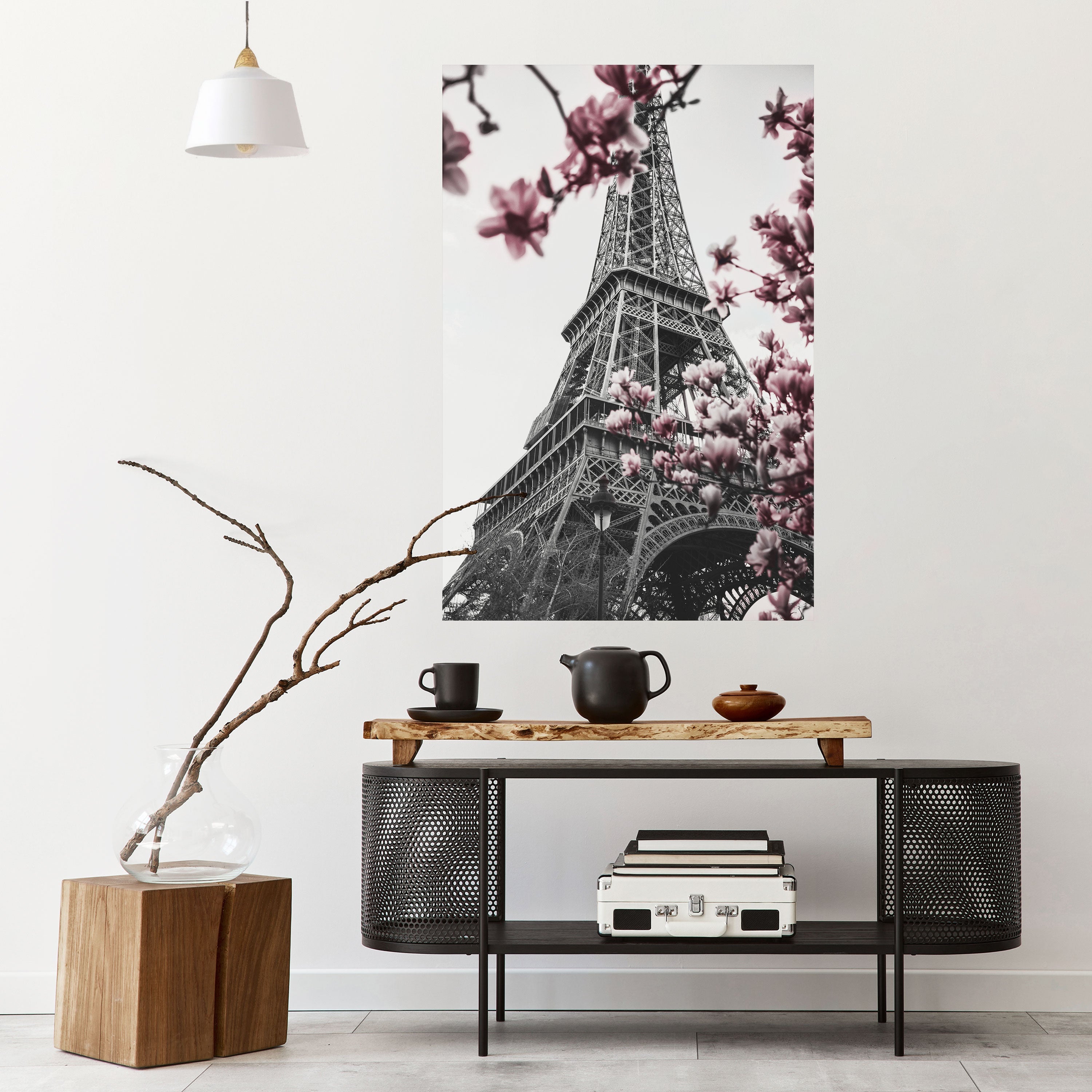 EIFFEL IN BLÜTE Vertikales Poster zum Abziehen und Aufkleben