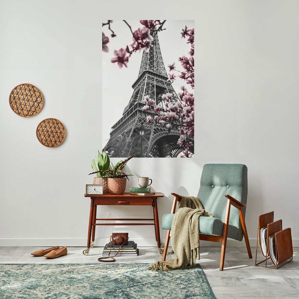 EIFFEL IN BLÜTE Vertikales Poster zum Abziehen und Aufkleben