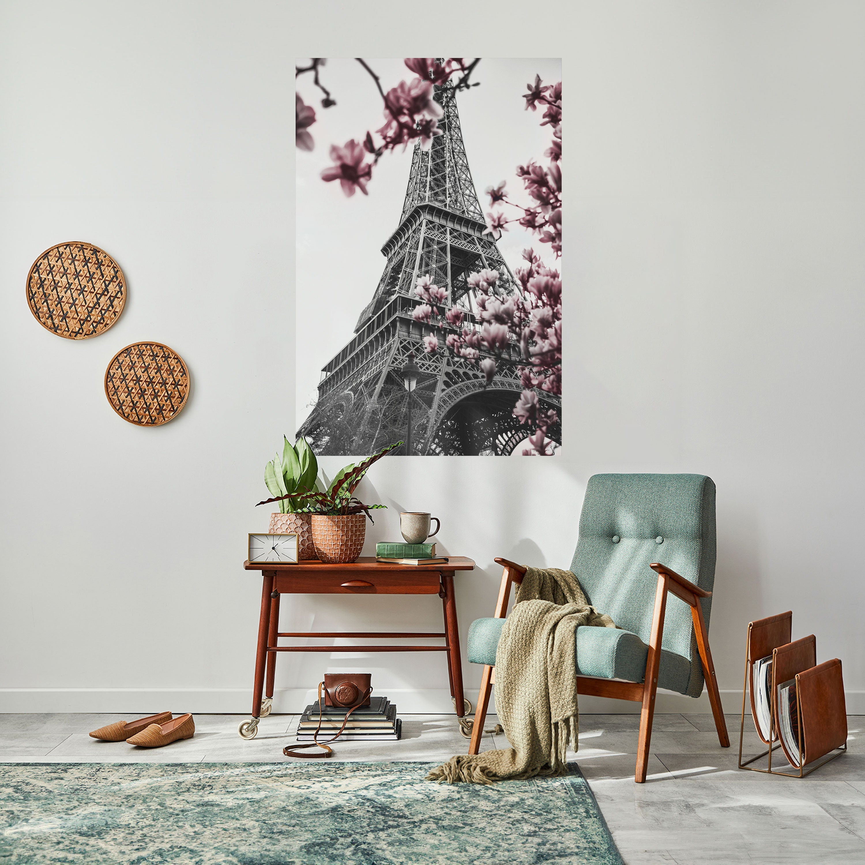 EIFFEL IN BLÜTE Vertikales Poster zum Abziehen und Aufkleben