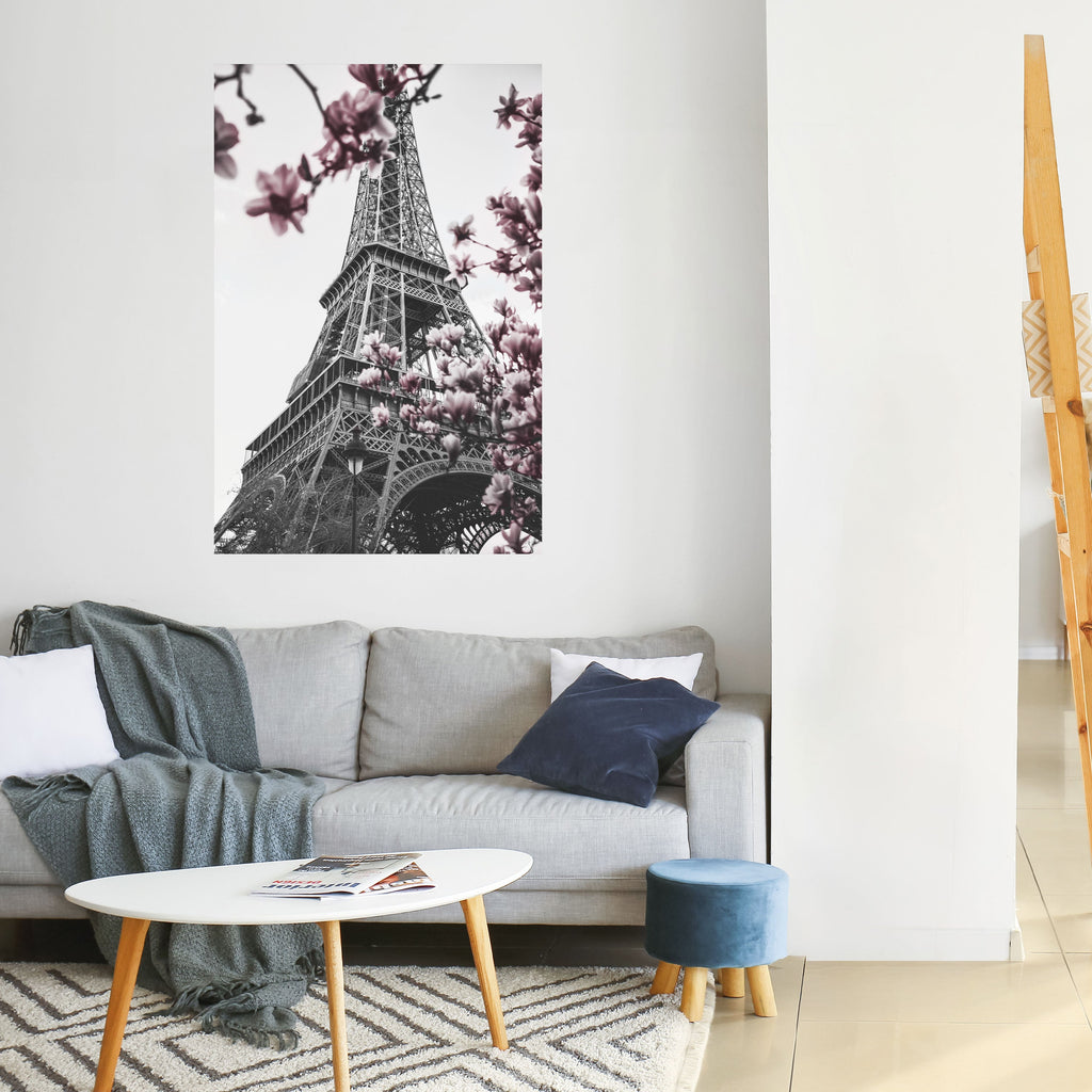 EIFFEL IN BLÜTE Vertikales Poster zum Abziehen und Aufkleben