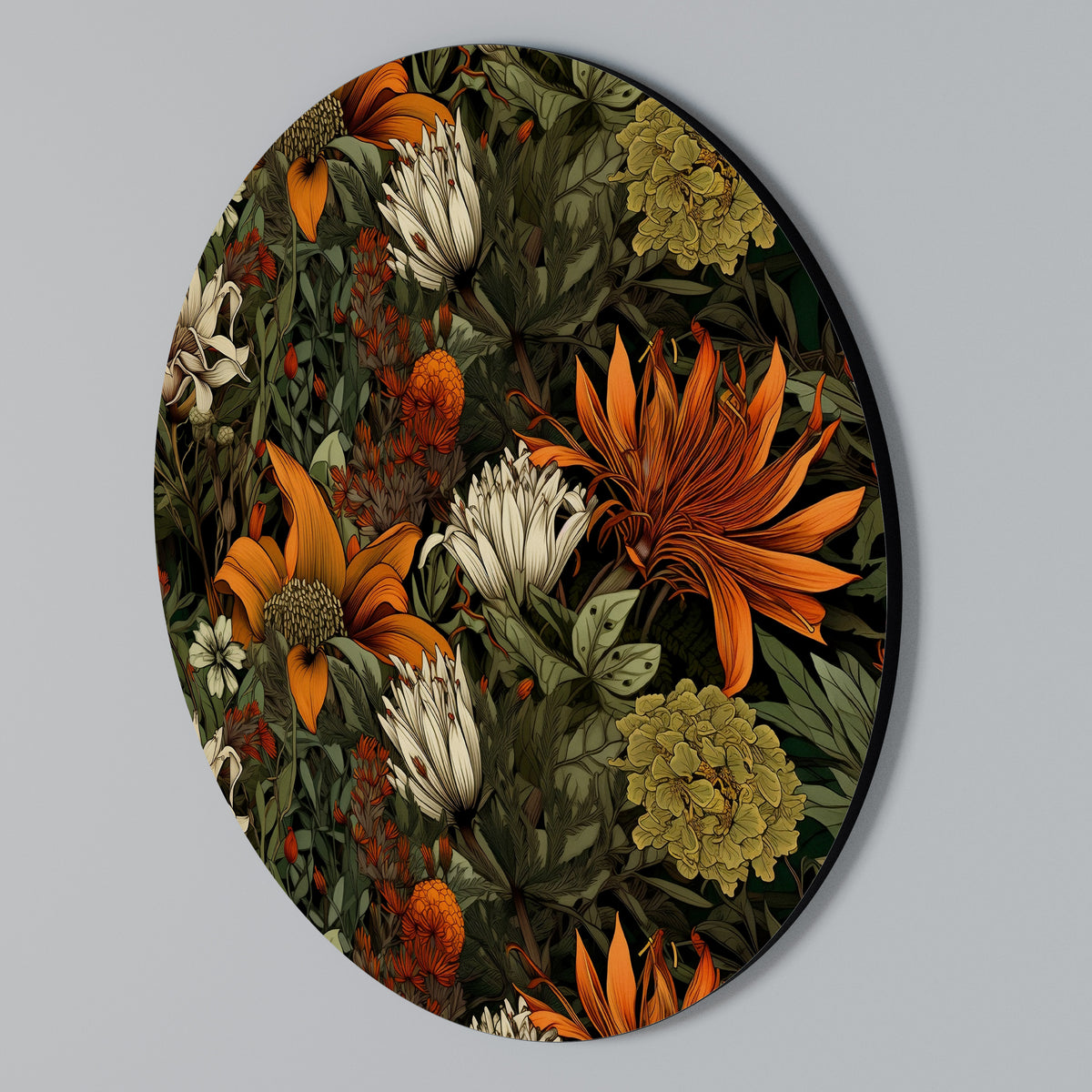 DAWN BLOOM Rundes Wandbild