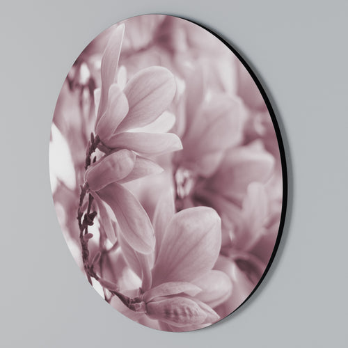 PINK BLOSSOM DREAM Rundes Wandbild