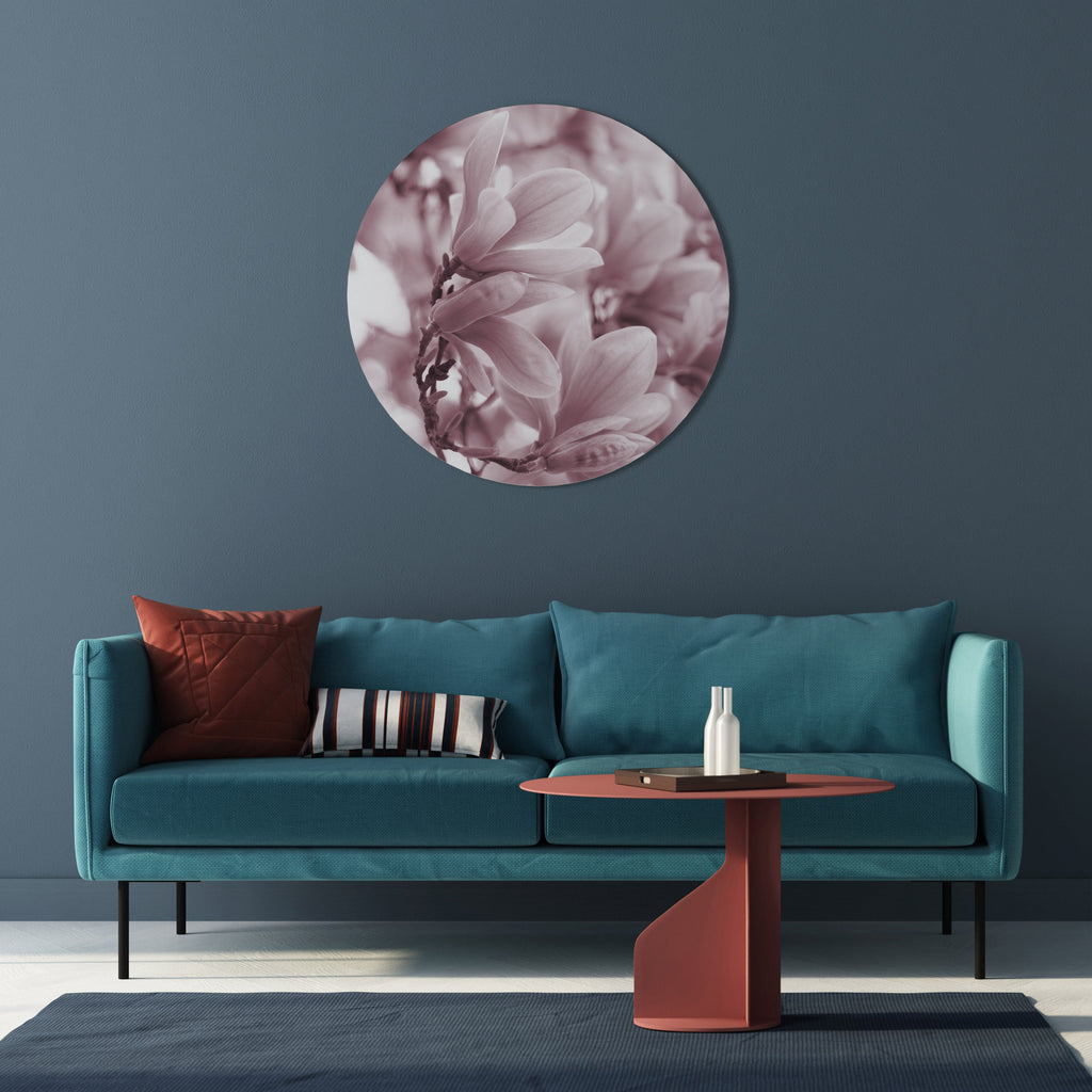 PINK BLOSSOM DREAM Runde Wanddekoration Ø 69 cm