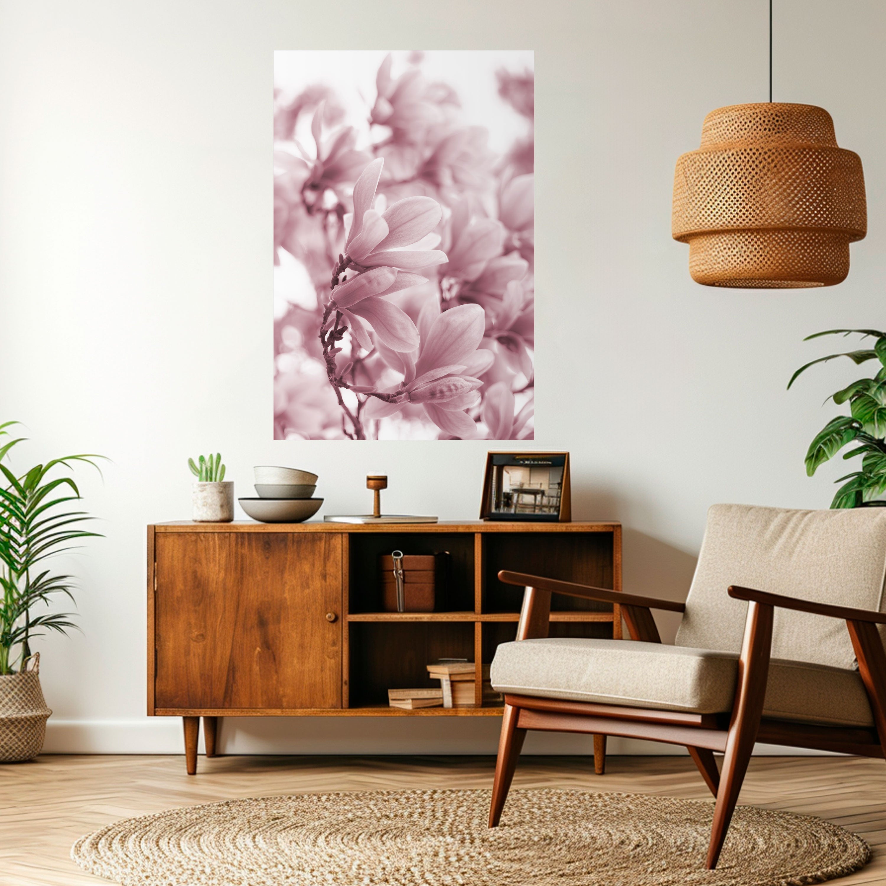 PINK BLOSSOM DREAM Vertikales Poster zum Abziehen und Aufkleben