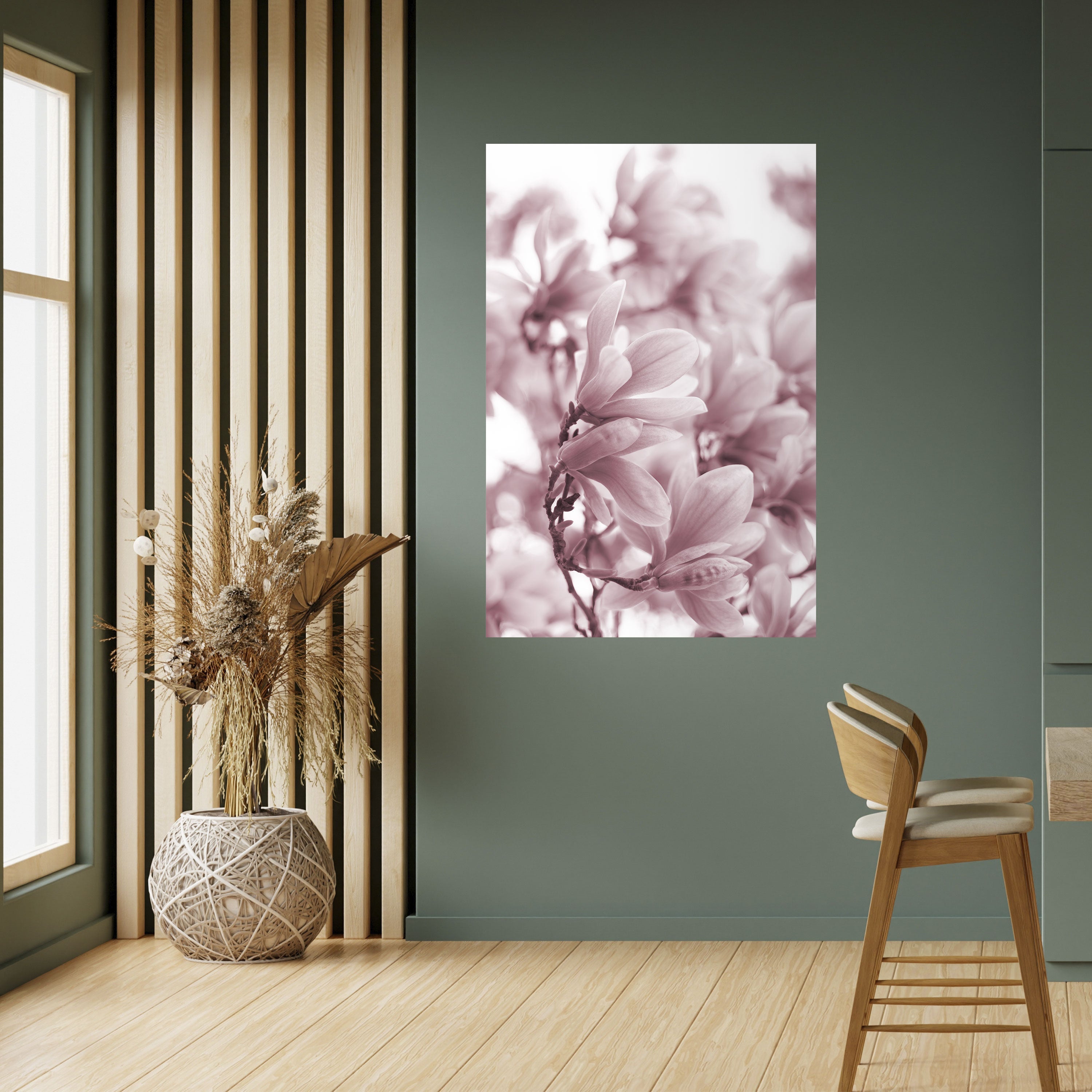PINK BLOSSOM DREAM Vertikales Poster zum Abziehen und Aufkleben