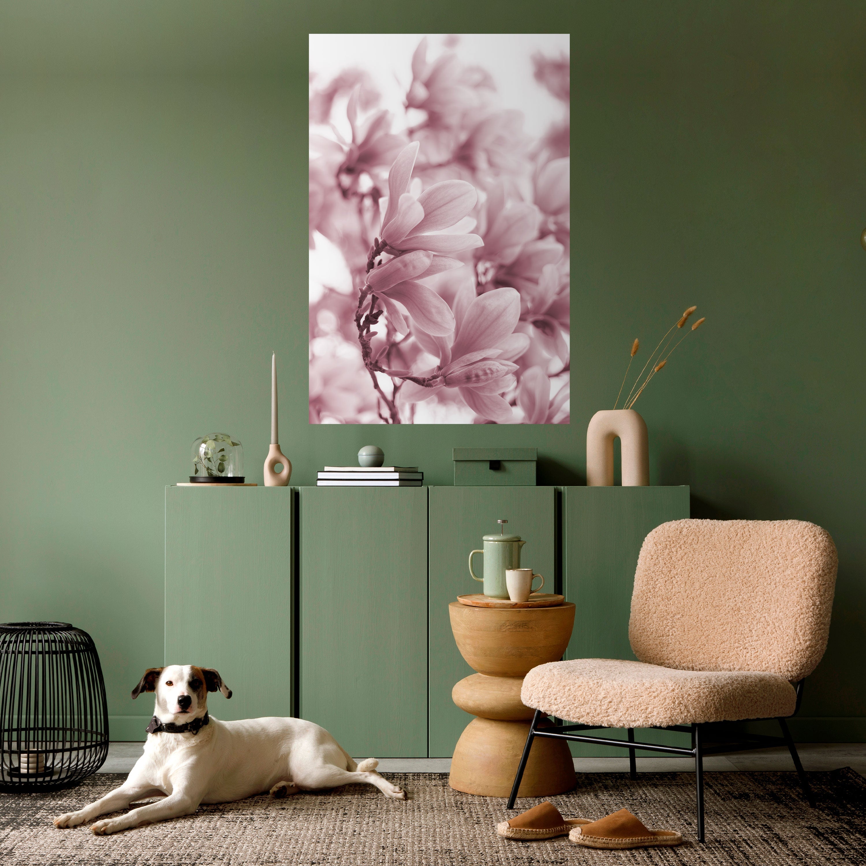 PINK BLOSSOM DREAM Vertikales Poster zum Abziehen und Aufkleben