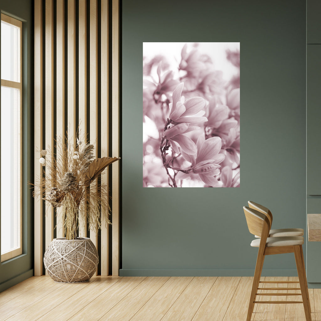 PINK BLOSSOM DREAM Vertikales Poster zum Abziehen und Aufkleben