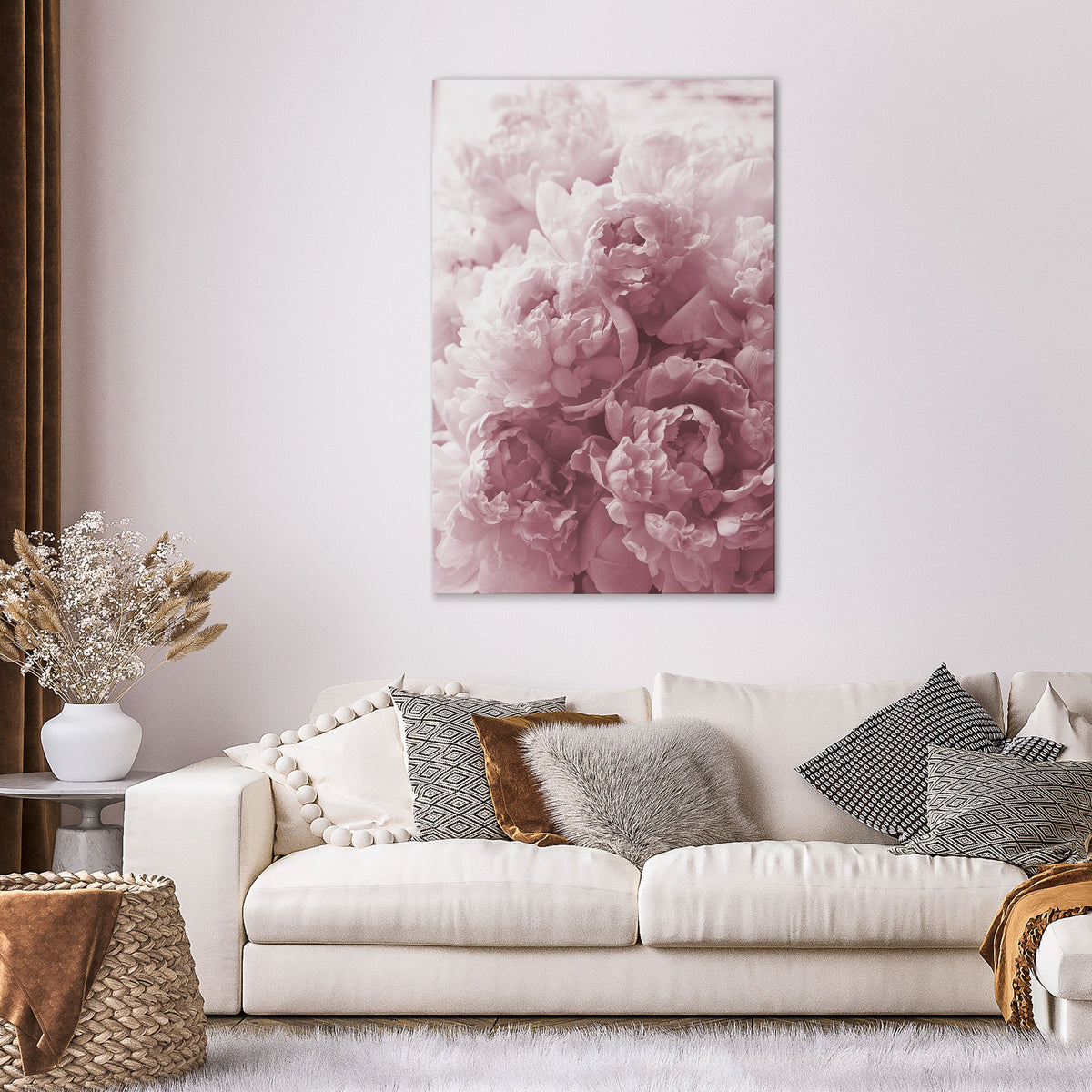 BLUSHED SERENITY Vertical Canvas Print