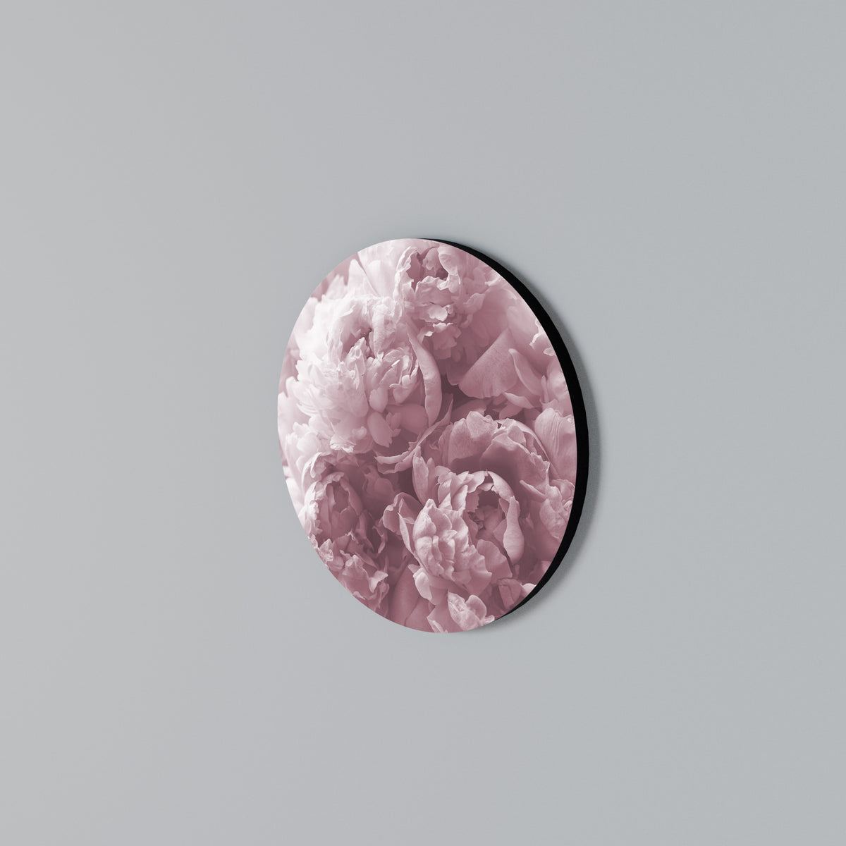 BLUSHED SERENITY Rundes Wandbild