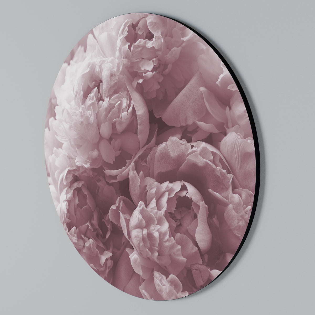 BLUSHED SERENITY Rundes Wandbild