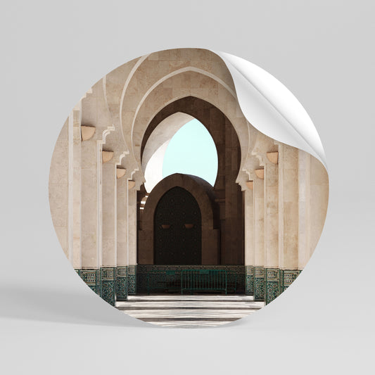 ARCHES OF SERENITY Runder Wandsticker zum Abziehen und Aufkleben