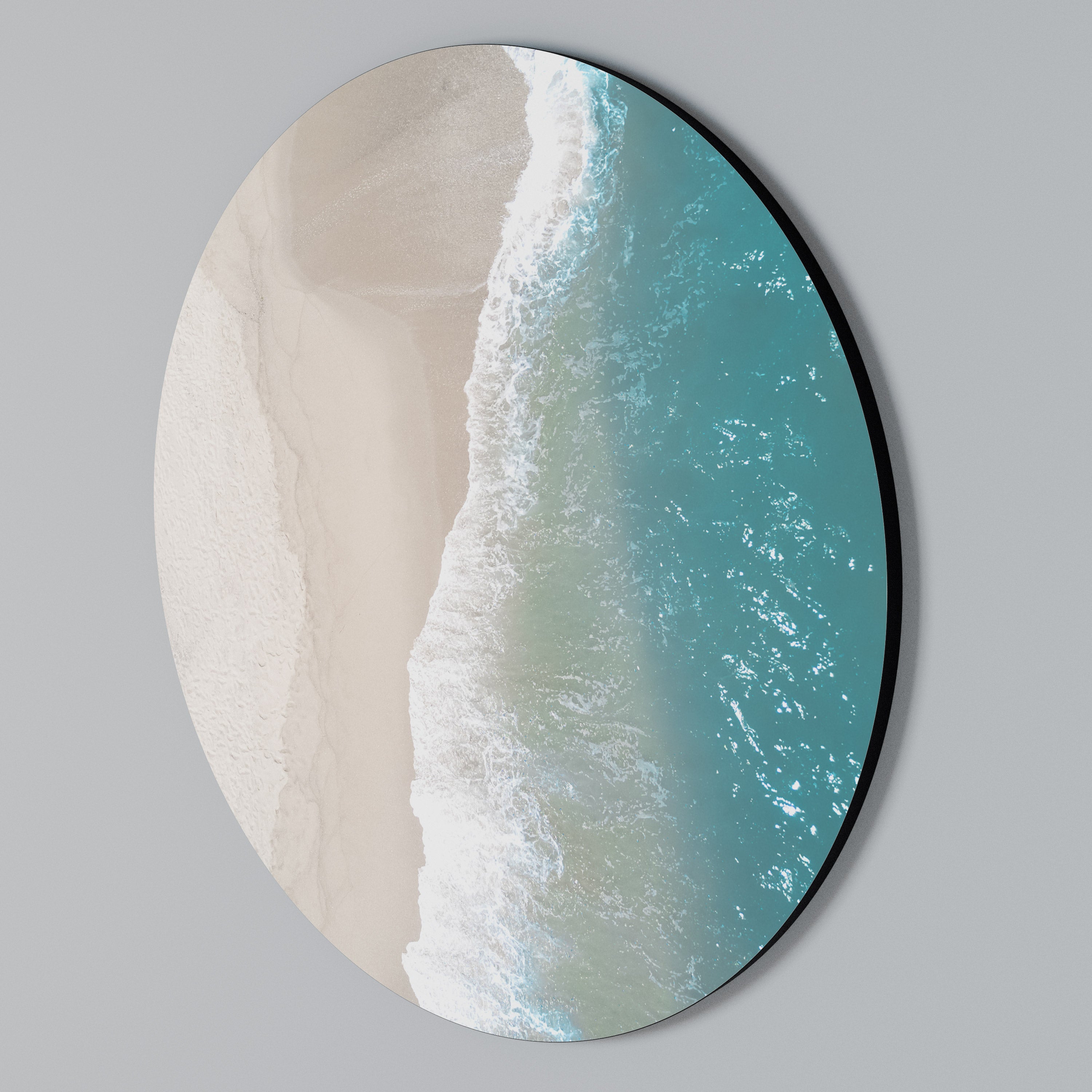 SAND AND SEA HARMONY Round Wall Art