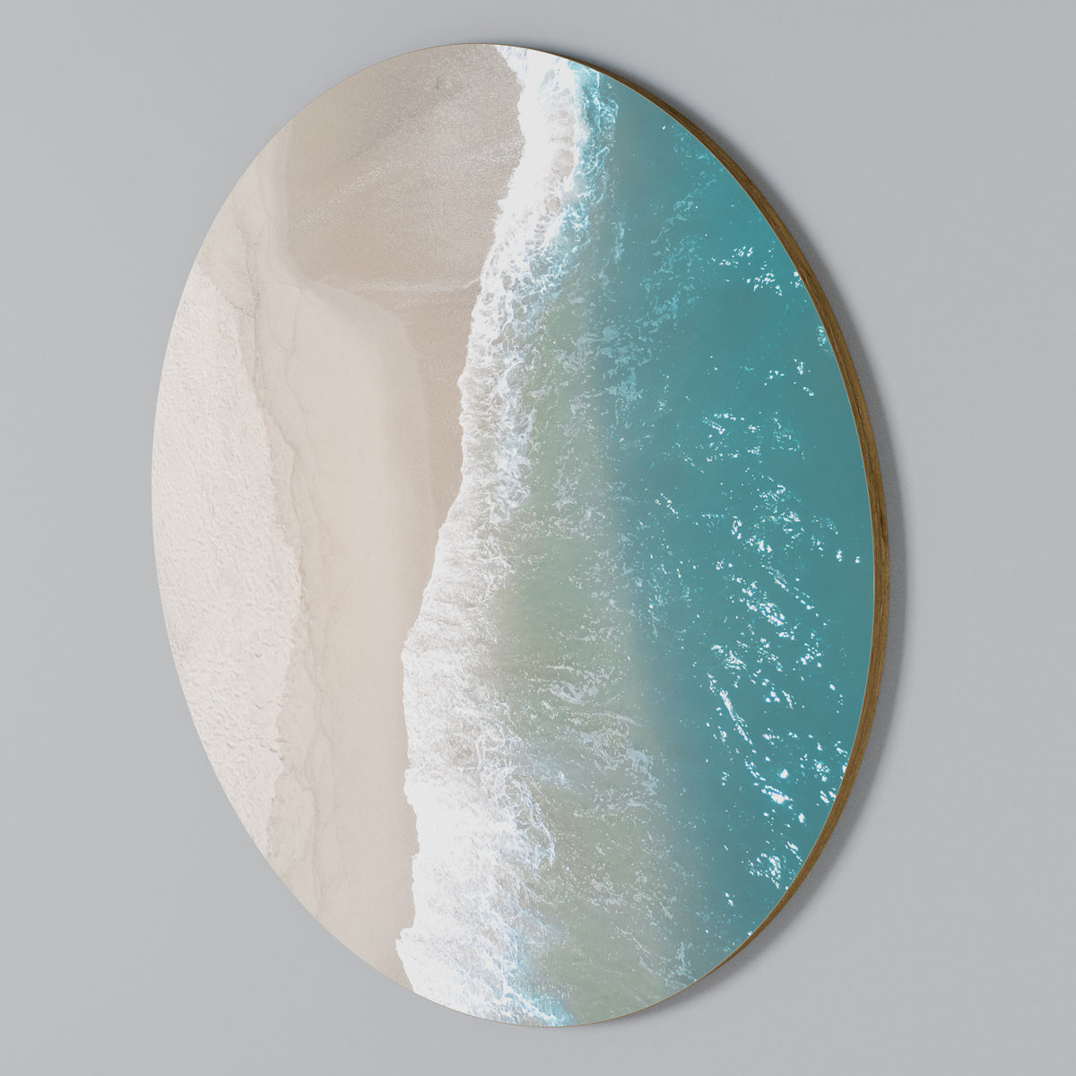 SAND AND SEA HARMONY Rundes Wandbild