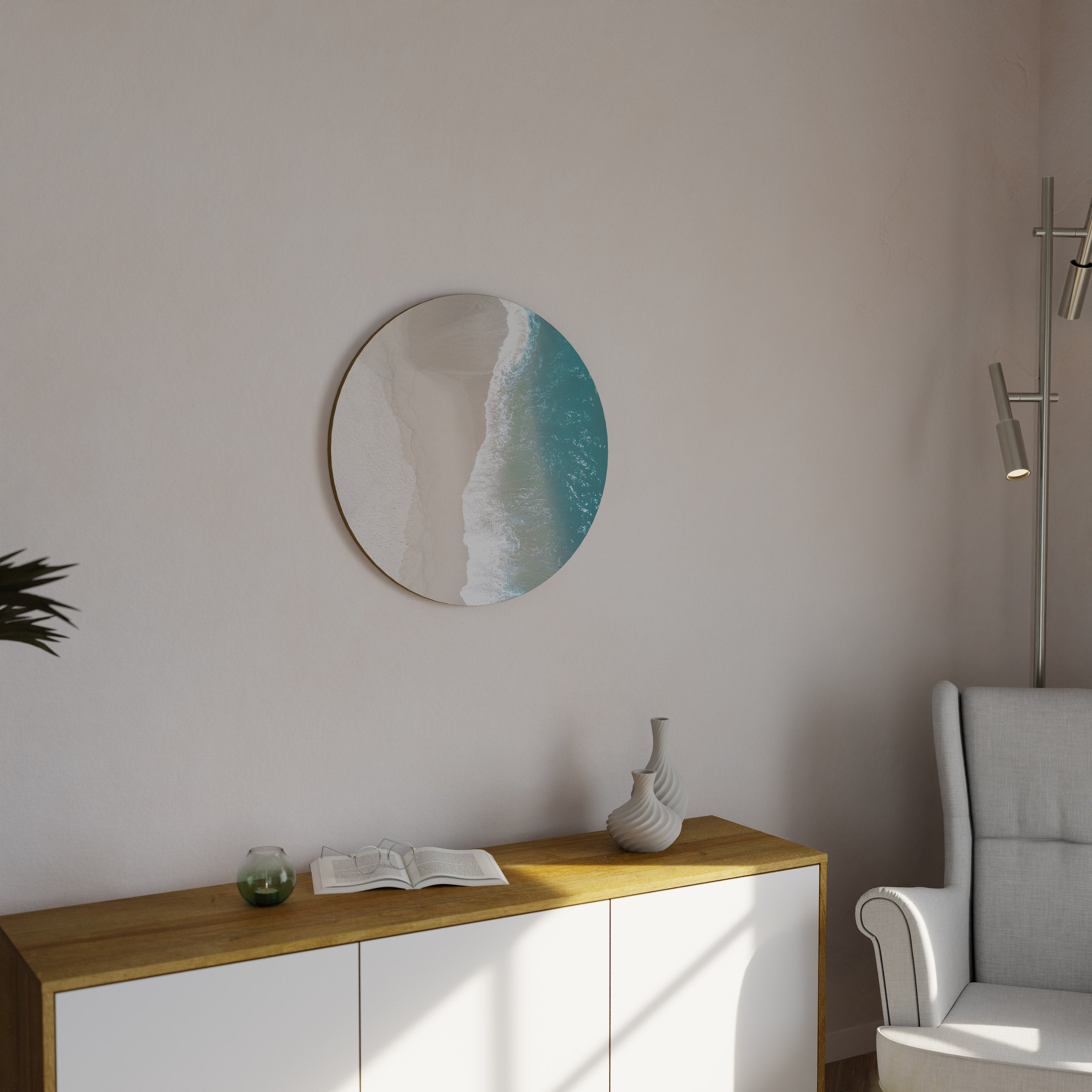 SAND AND SEA HARMONY Runde Wanddekoration Ø 69 cm