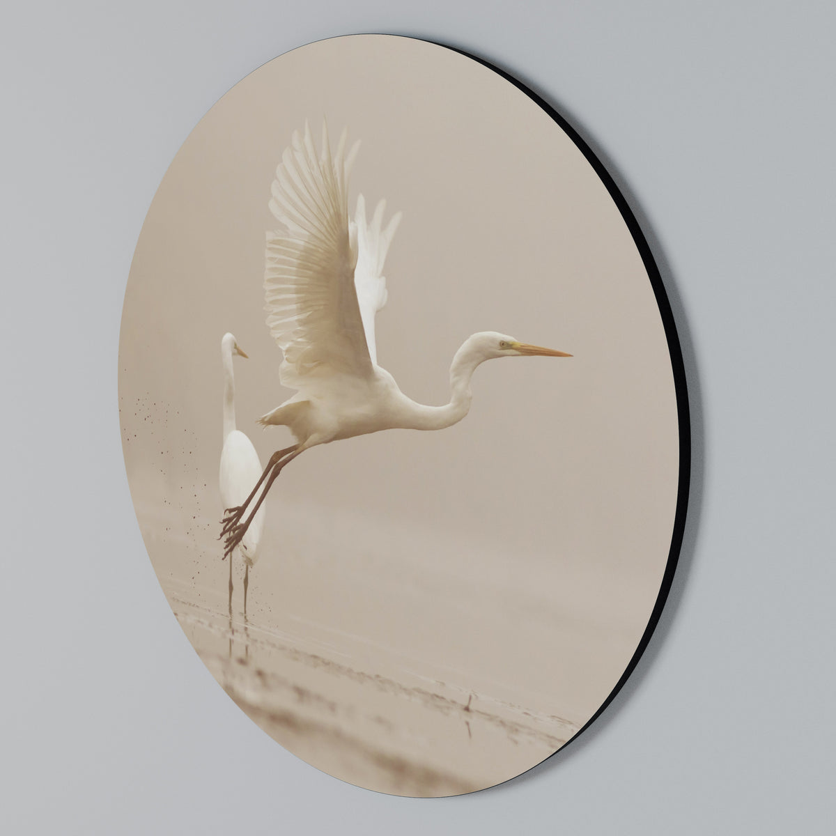 ELEGANT ASCENT Rundes Wandbild