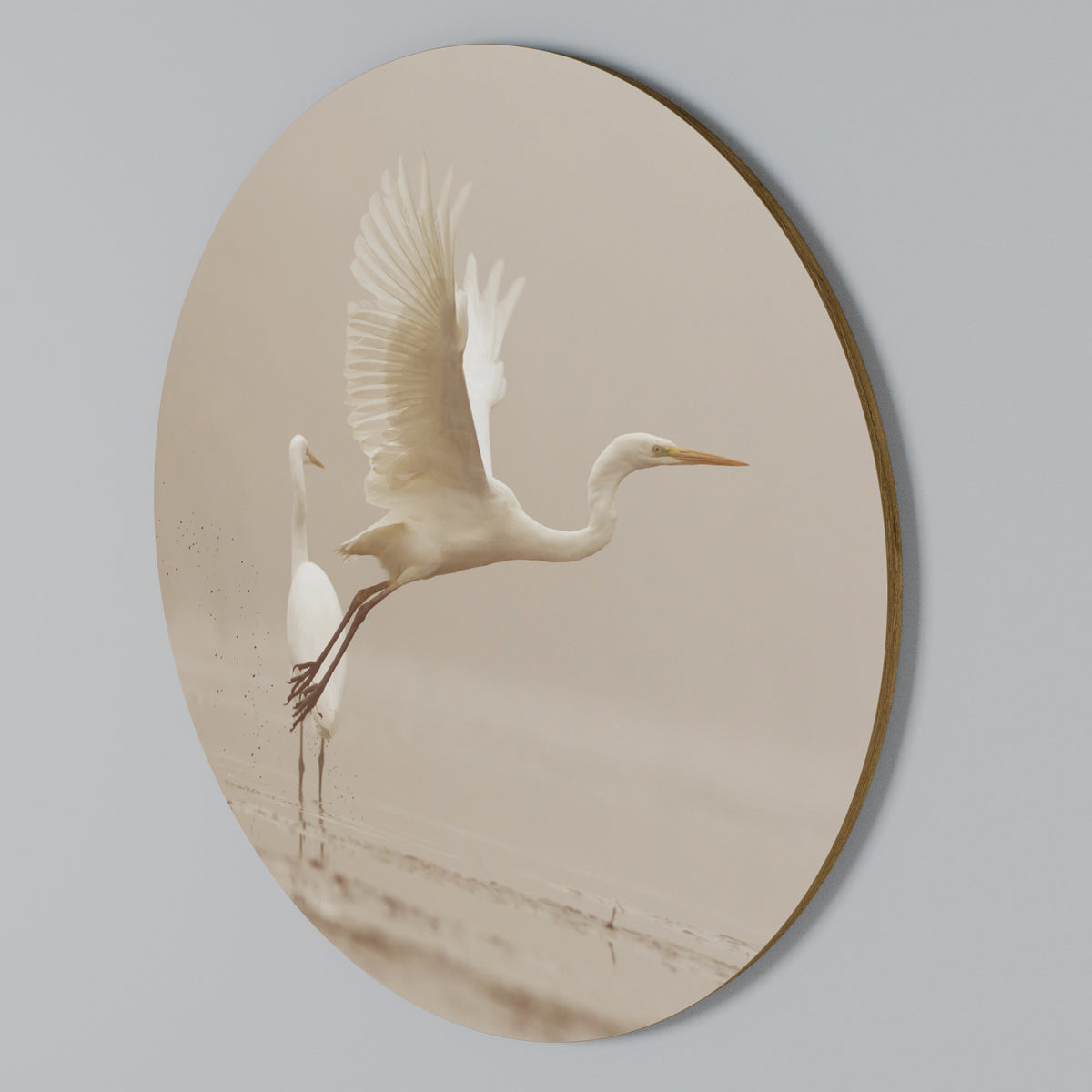 ELEGANT ASCENT Rundes Wandbild