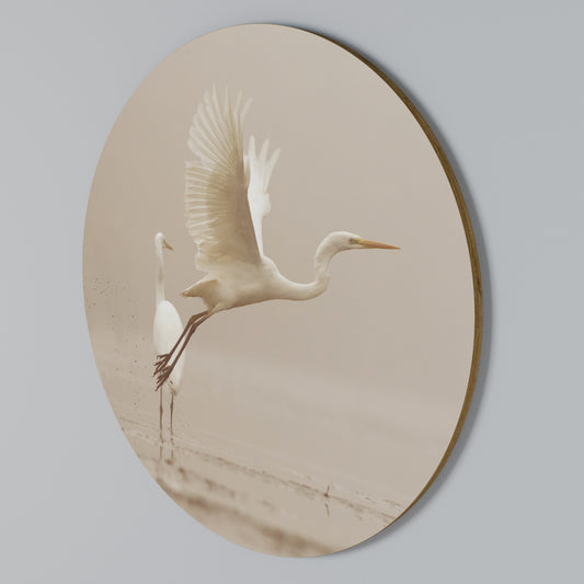 ELEGANT ASCENT Rundes Wandbild